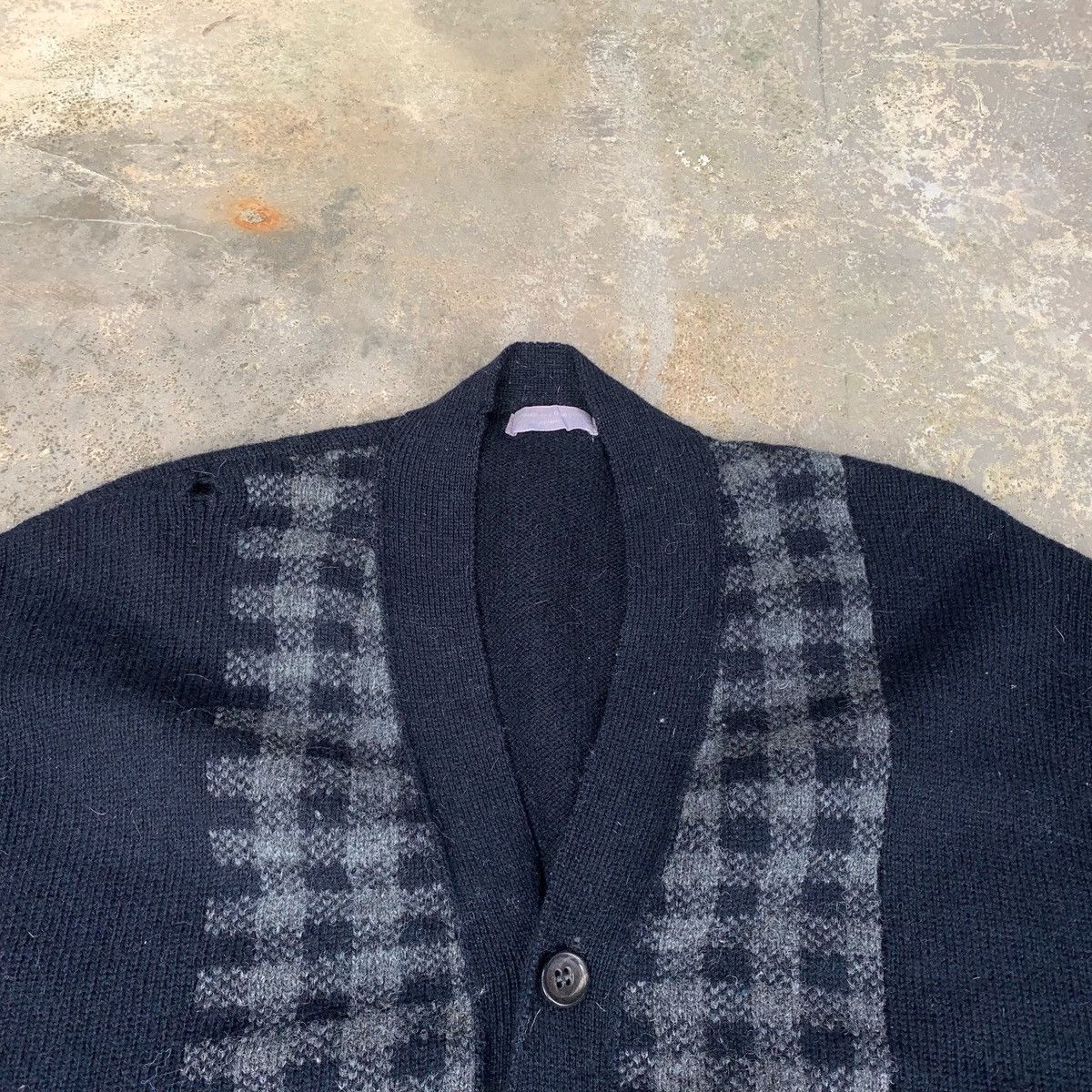Rare! Vintage Distressed 90s Comme Des Garcons Wool Cardigan