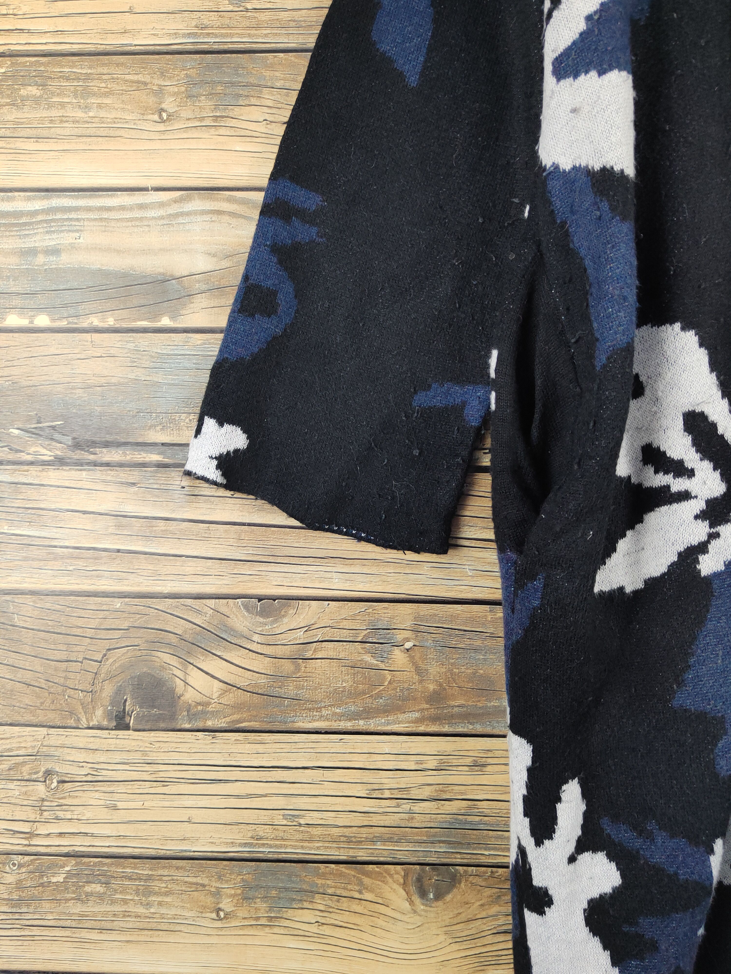 Vintage Azul by Moussy Black Knitwear Long Cardigan #W2154 Size S / US 4 / IT 40 - 4 Thumbnail