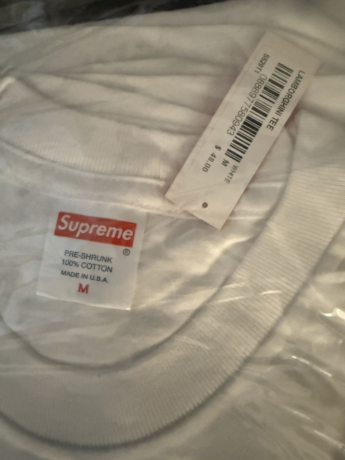 Lamborghini × Supreme Supreme Lamborghini Tee White Size US M / EU 48-50 / 2 - 4 Thumbnail