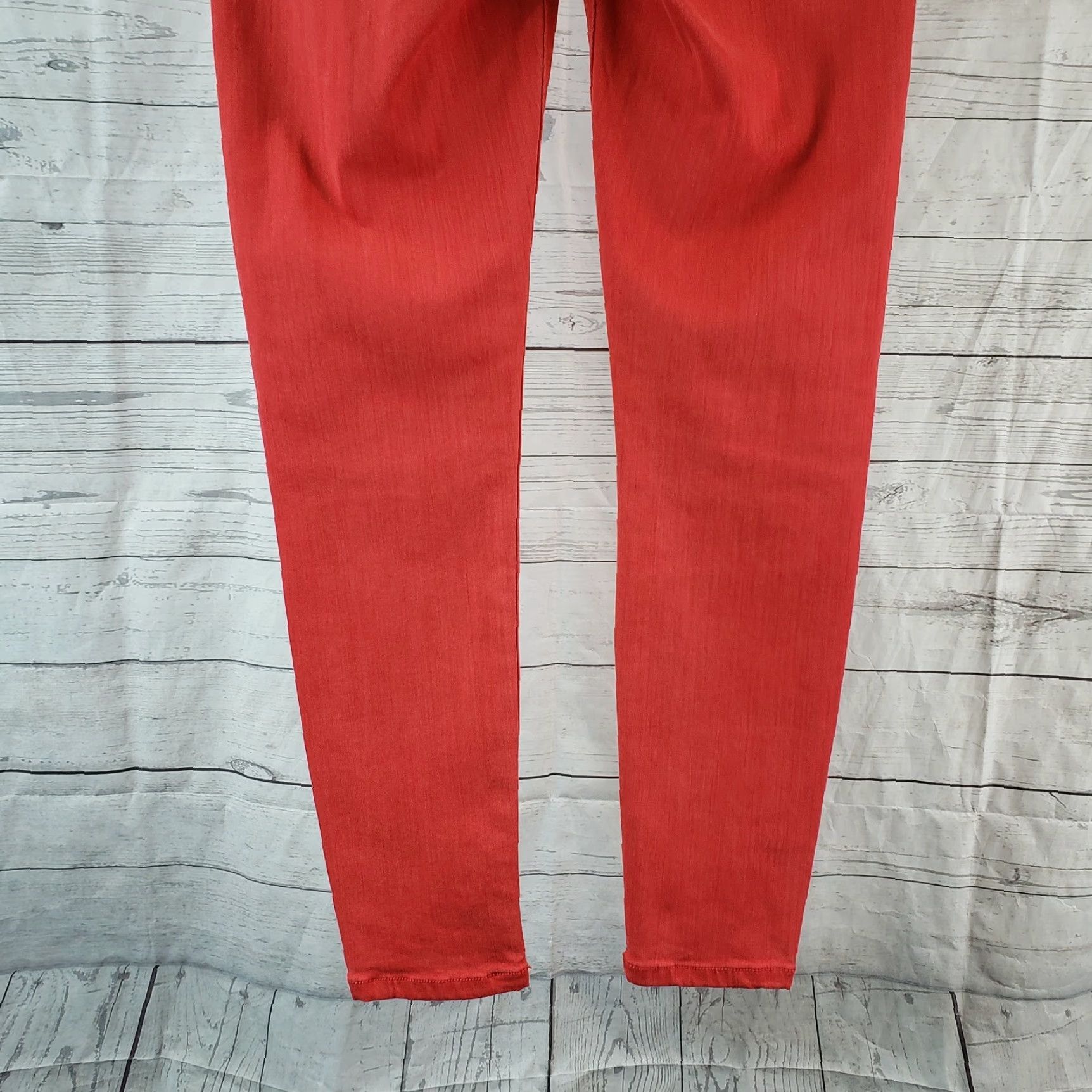 Vintage Liverpool Womens The Hugger Ankle Skinny Jeans Sz 4 Red Mid Rise Jeans Womens 4 Red Skinny (Denim) Liverpool Jeans Size 27" / US 4 / IT 40 - 4 Thumbnail