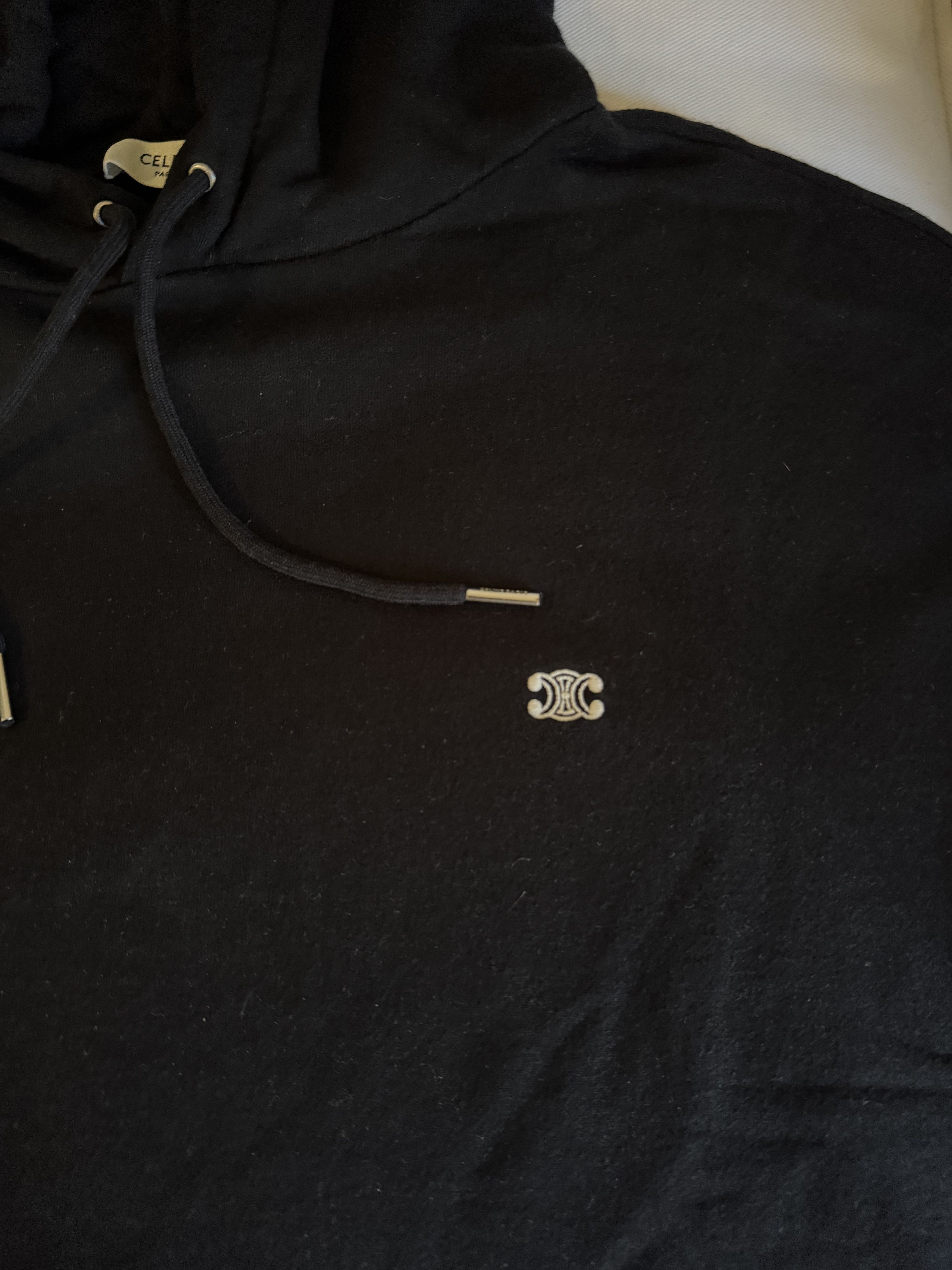 Celine × Hedi Slimane TRIOMPHE LOOSE HOODIE IN CASHMERE COTTON Size US M / EU 48-50 / 2 - 2 Thumbnail