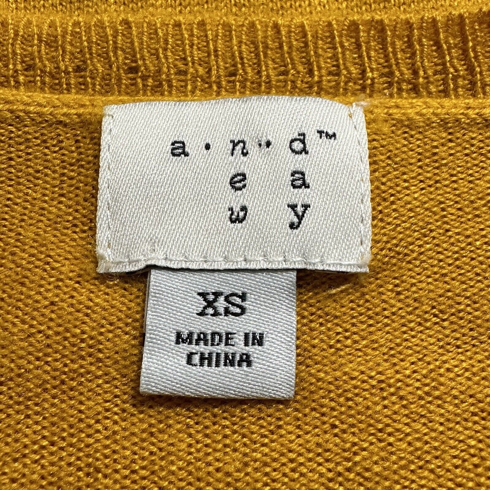 Other A New Day XS Mustard Yellow Crewneck Sweater Modal Blend Size XS / US 0-2 / IT 36-38 - 3 Thumbnail
