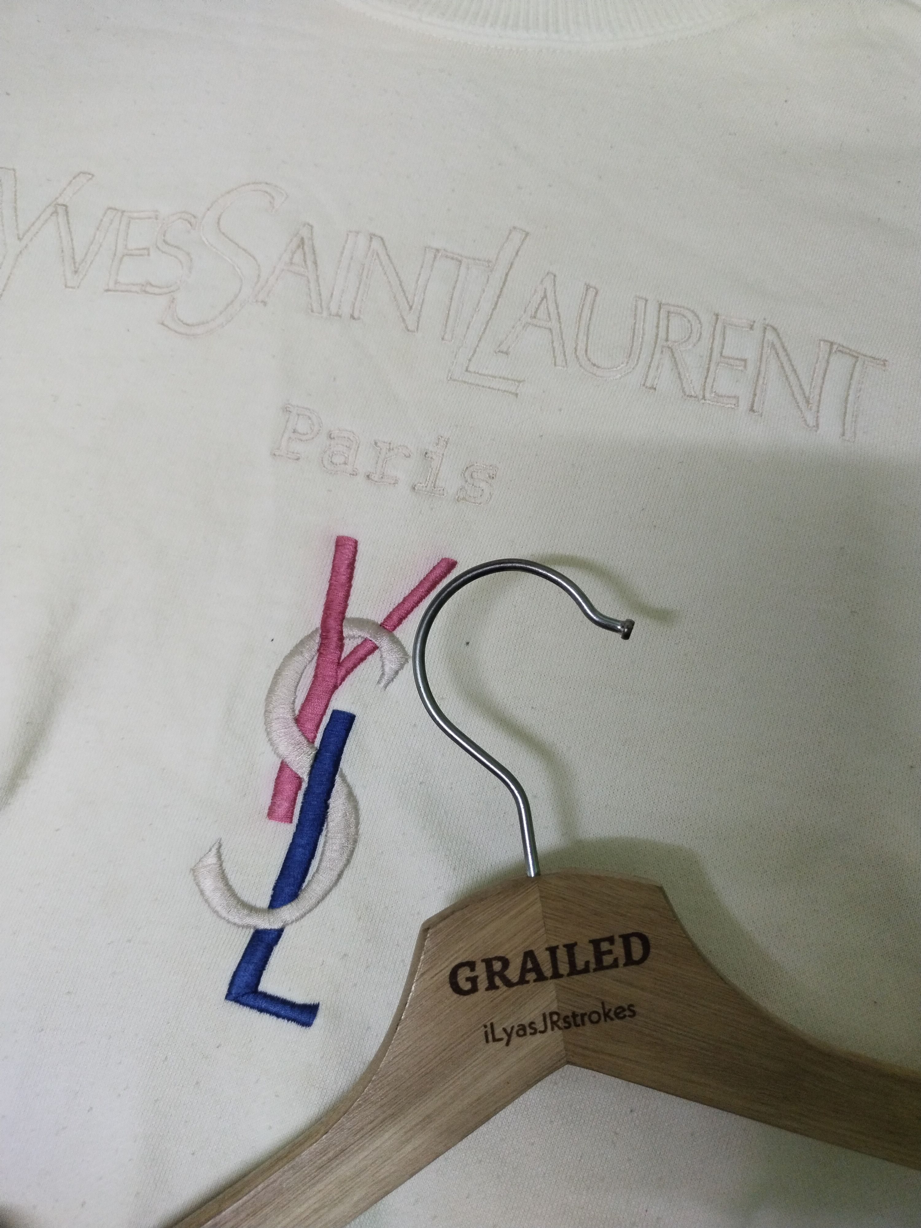 Yves Saint Laurent Vintage Yves Saint Laurent Box Logo Embroidery Sweatshirt Size US L / EU 52-54 / 3 - 11 Thumbnail