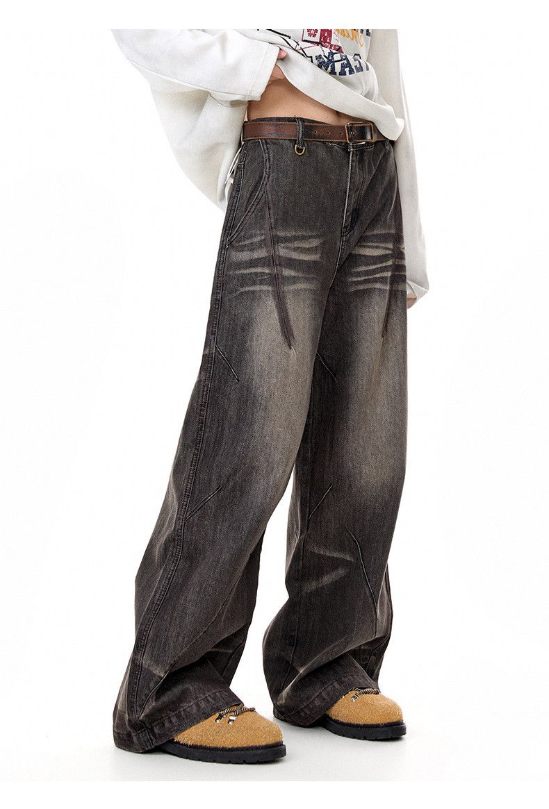 Vintage American retro distressed loose-fitting jeans for men Size US 32 / EU 48 - 4 Thumbnail