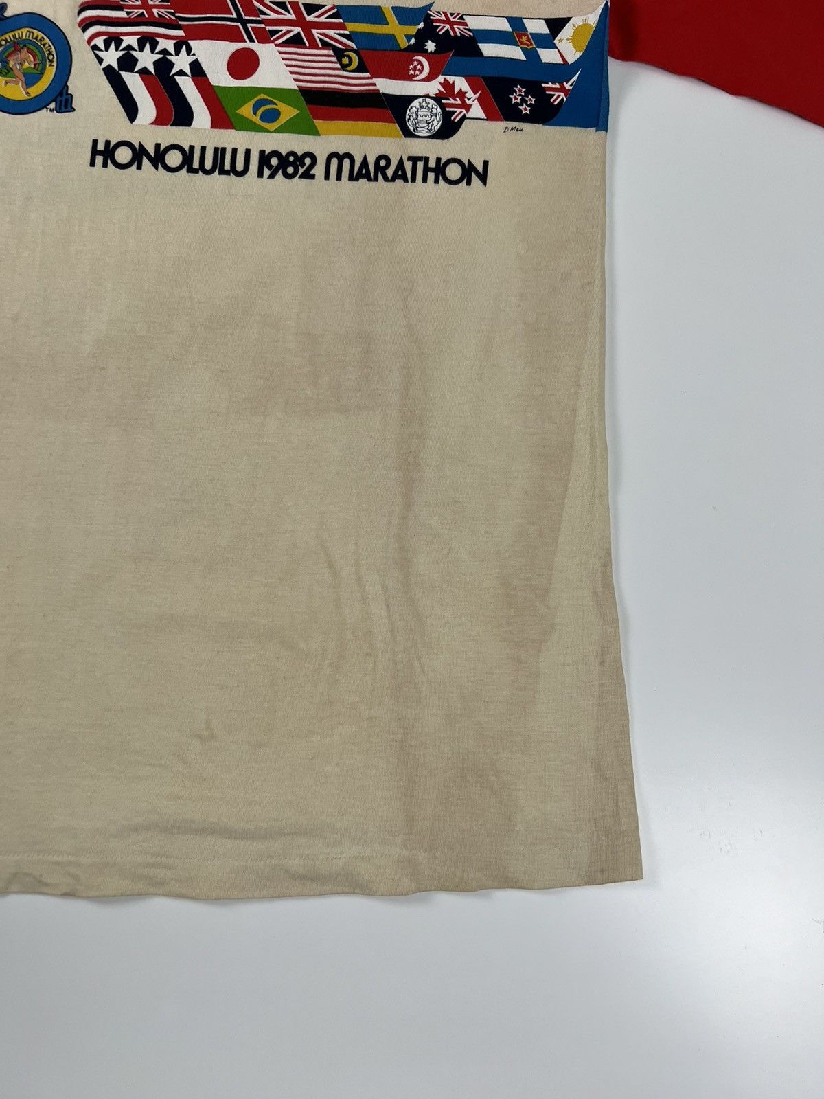Vintage Vintage 1982 Honolulu Marathon Long Sleeve Tshirt Size US XL / EU 56 / 4 - 7 Thumbnail