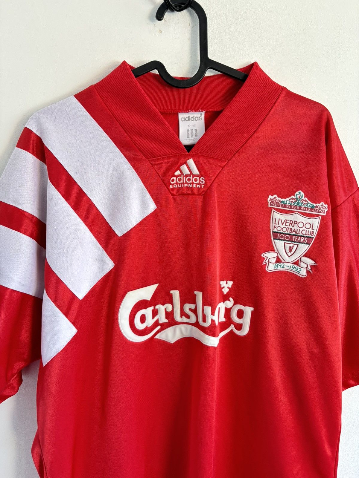 Adidas LIVERPOOL 1992/93 HOME SHIRT VINTAGE SOCCER JERSEY ADIDAS Size US L / EU 52-54 / 3 - 4 Thumbnail