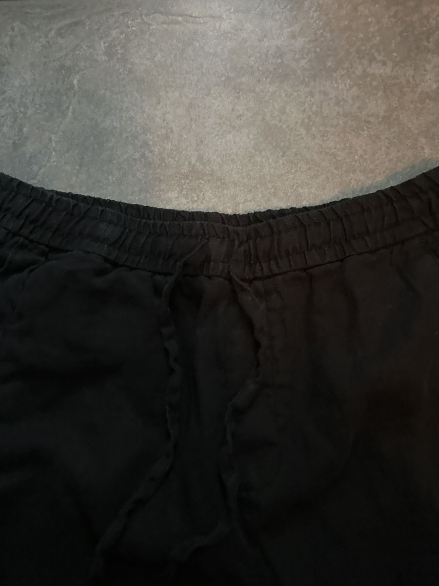Zara Zara Black Linen pants Size US 34 / EU 50 - 2 Thumbnail
