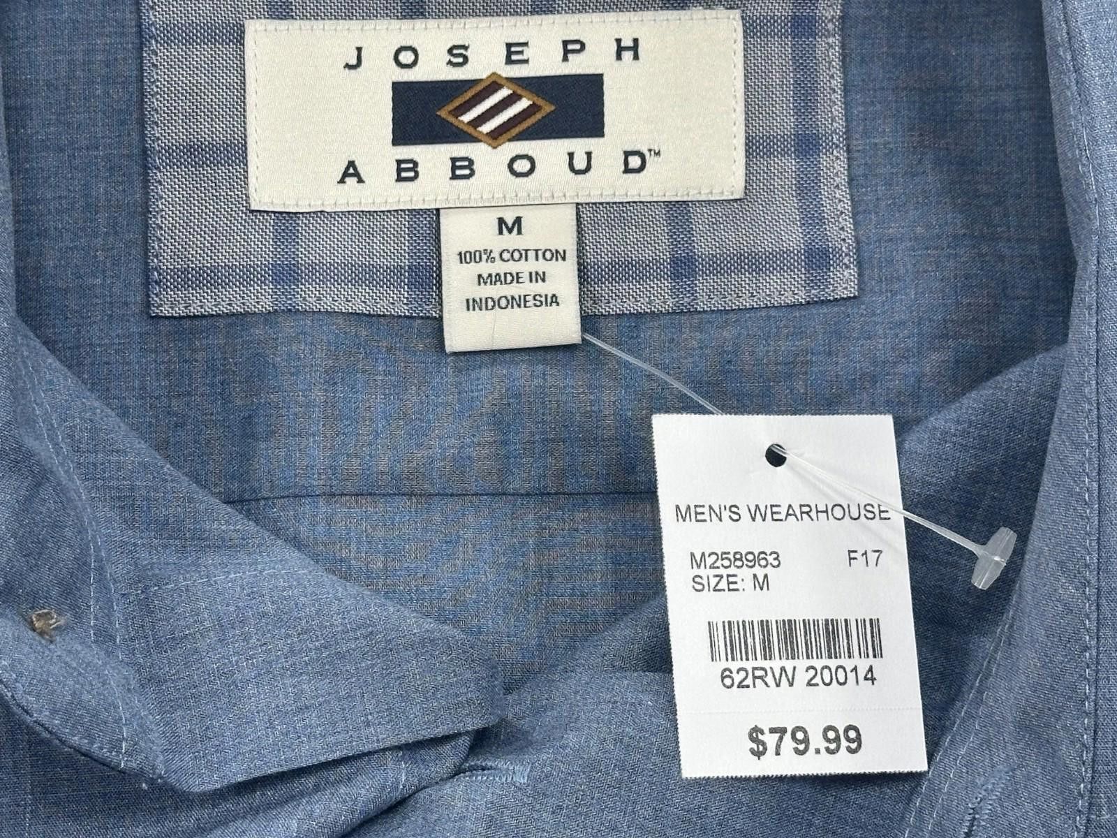 Joseph Abboud Joseph Abboud 100% Cotton Button Up Shirt Men's Blue Medium Size US M / EU 48-50 / 2 - 7 Thumbnail
