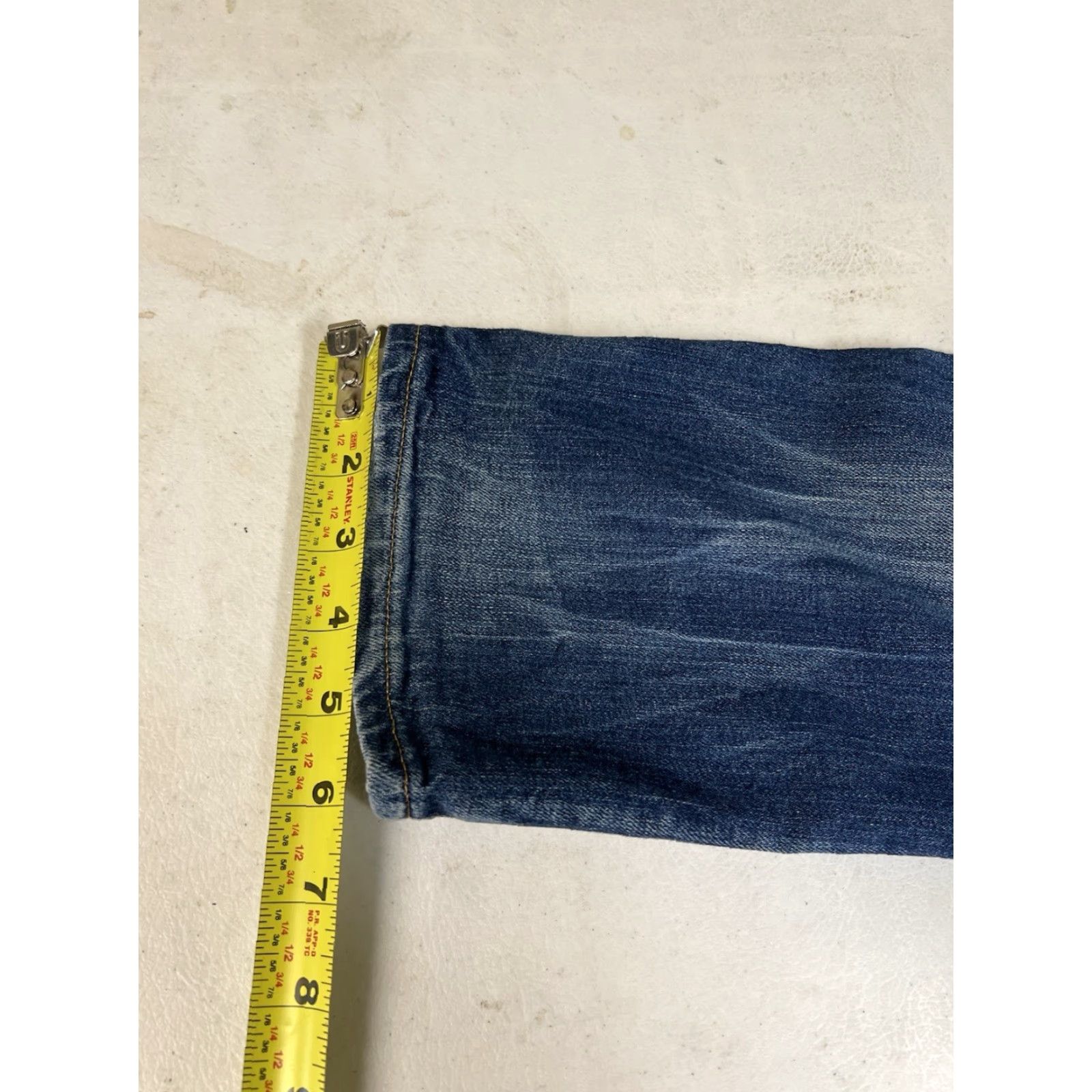 G-Star VINTAGE G-Star Jeans - Denim Low 32x34 Button Fly - 32/34 Inseam - Blue - Regular - Mens - Straight - Stars - 01 Raw Fade Size US 32 / EU 48 - 7 Thumbnail