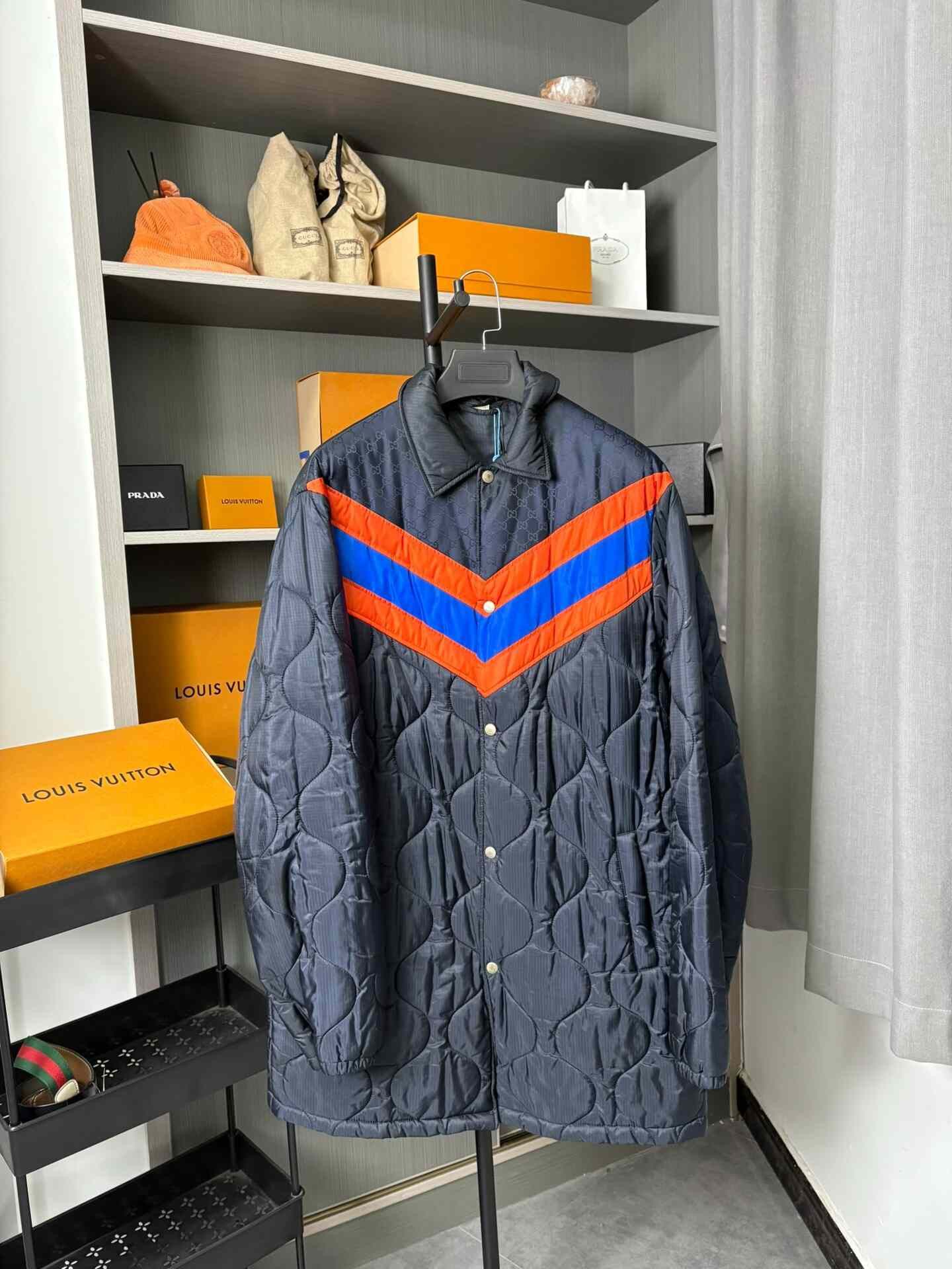 Gucci Gucci Cotton Blue Heavy Coat 46 Men Size US L / EU 52-54 / 3 - 1 Thumbnail