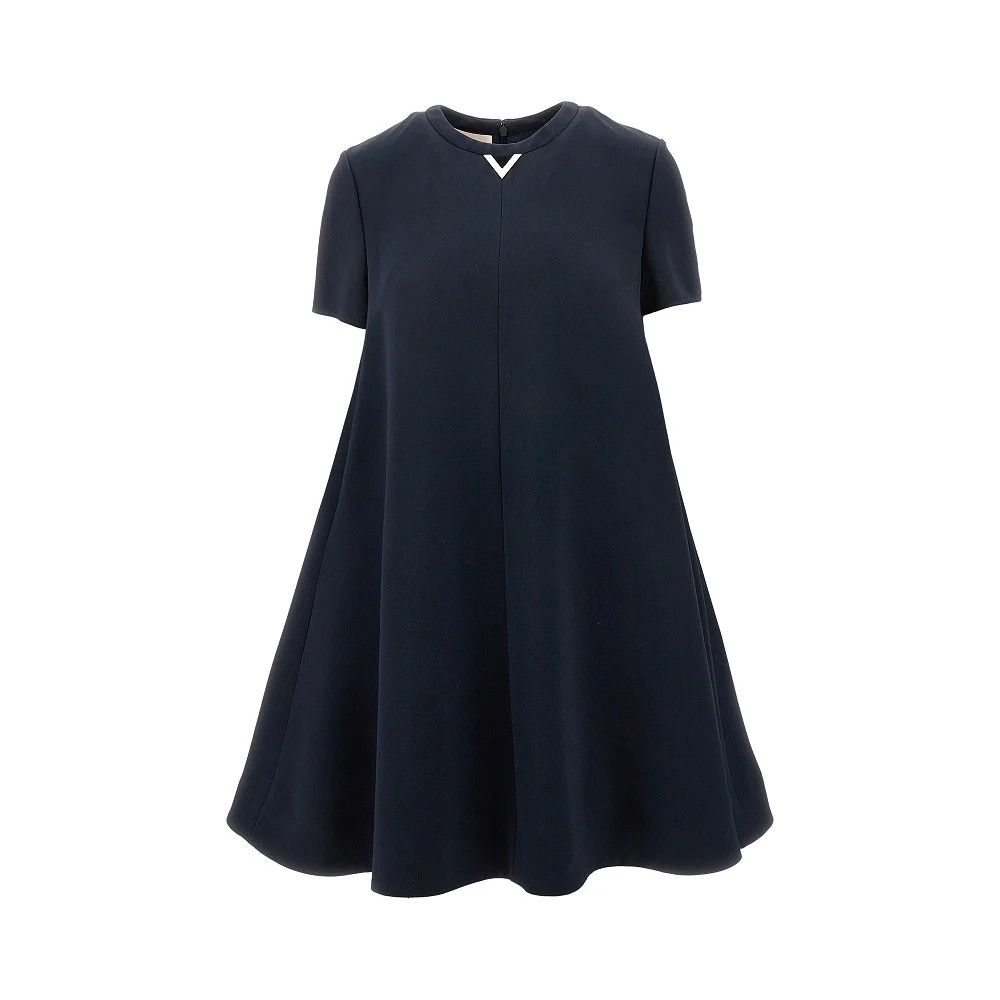 Valentino o1s22i1n0924 Structured Couture Mini Dress in Blue Size M / US 6-8 / IT 42-44 - 1 Thumbnail