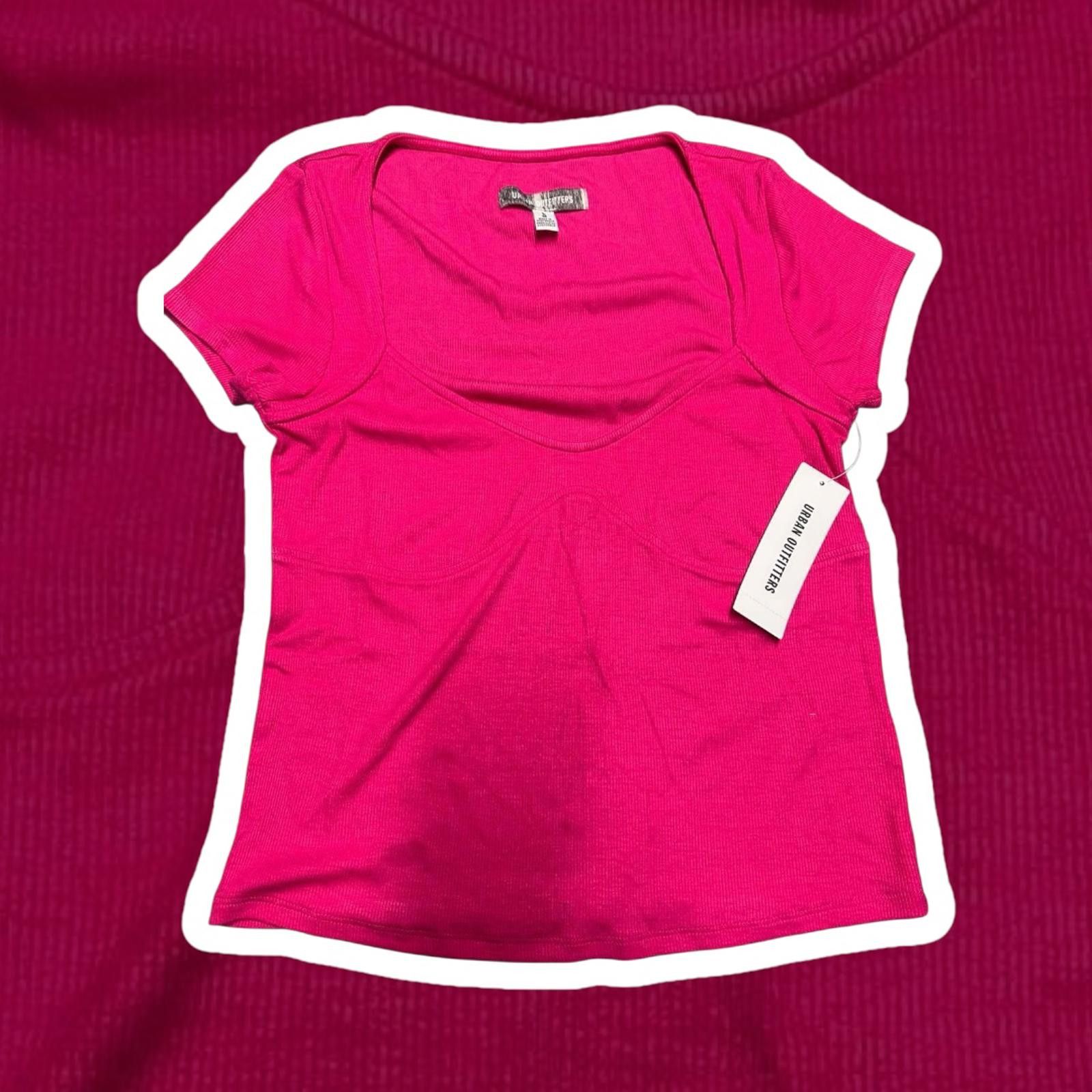 Urban Outfitters Urban Outfitters Women's Pink Ribbed Top - New with Tags Size L / US 10 / IT 46 - 1 Thumbnail