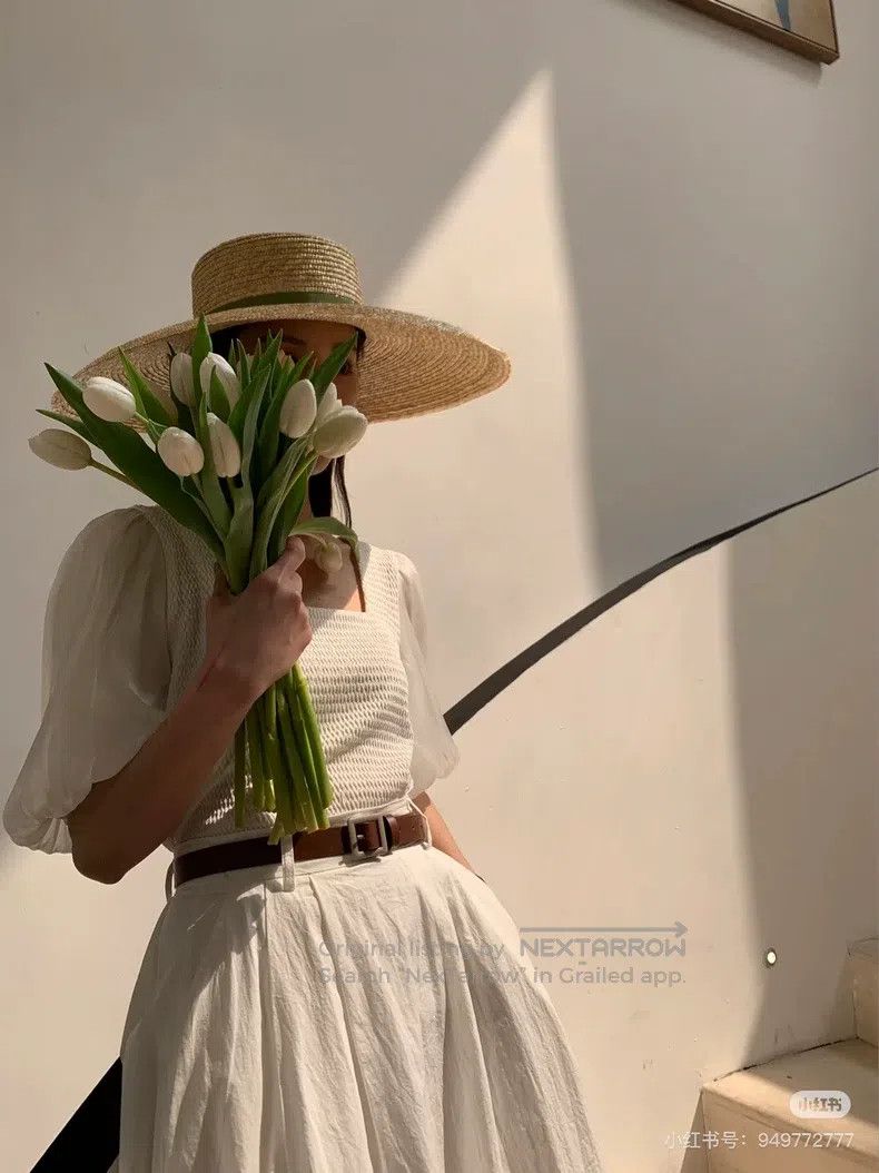 Chanel Chanel Green webbing large wide-brimmed straw hat Size ONE SIZE - 9 Thumbnail