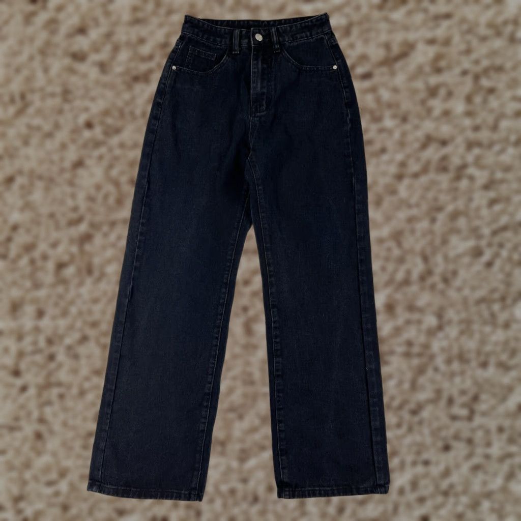 Lee Vintage Lee Women's Tapered Jeans Pants 25x24 Black Cotton Blend Mid Rise 8.5-10.5 Western Designer Size 26" / US 2 / IT 38 - 1 Thumbnail