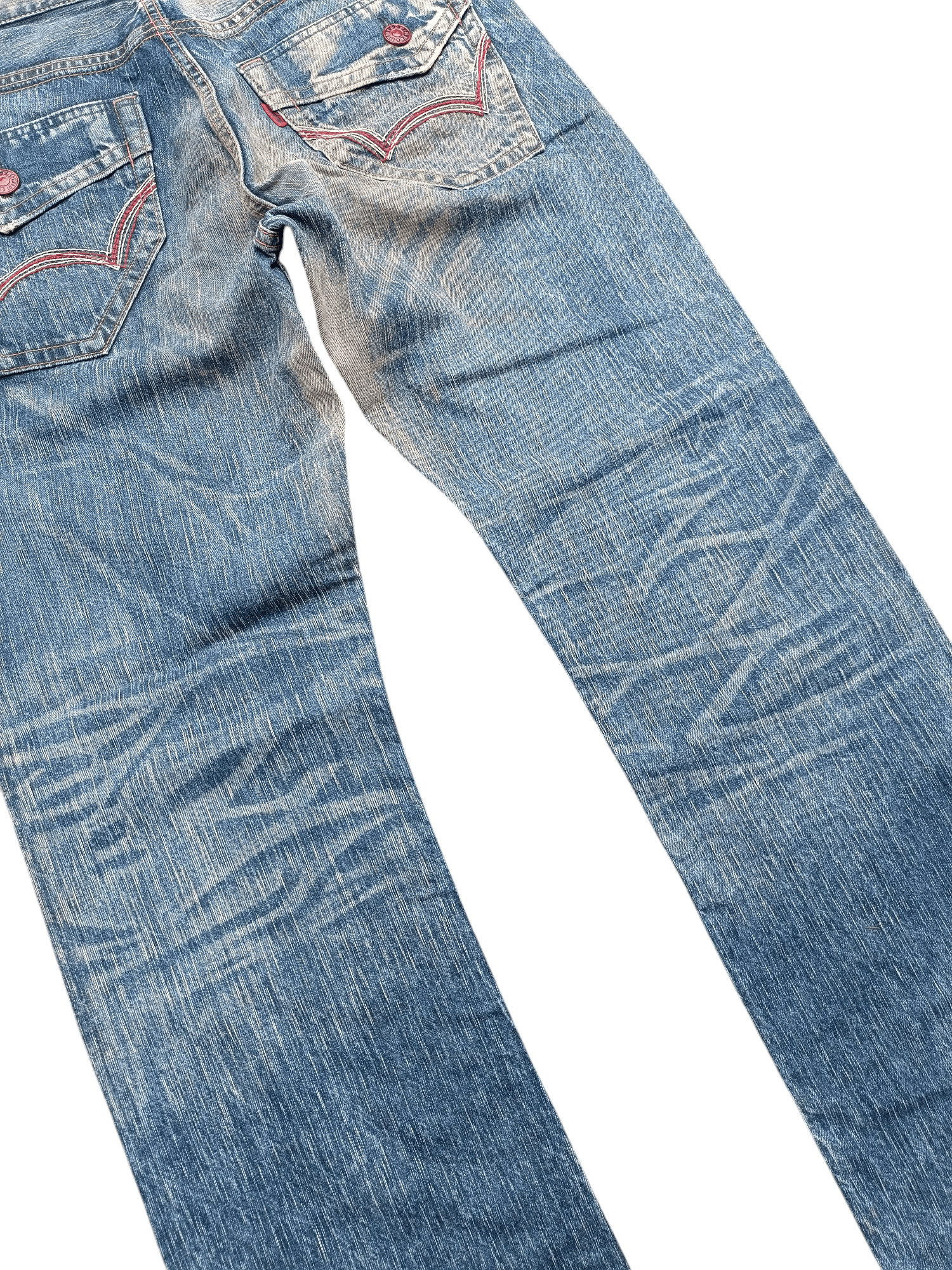 Edwin × Japanese Brand Edwin 503 Blue Trip Slim Washed Blue Whisker Denim Size US 32 / EU 48 - 7 Thumbnail