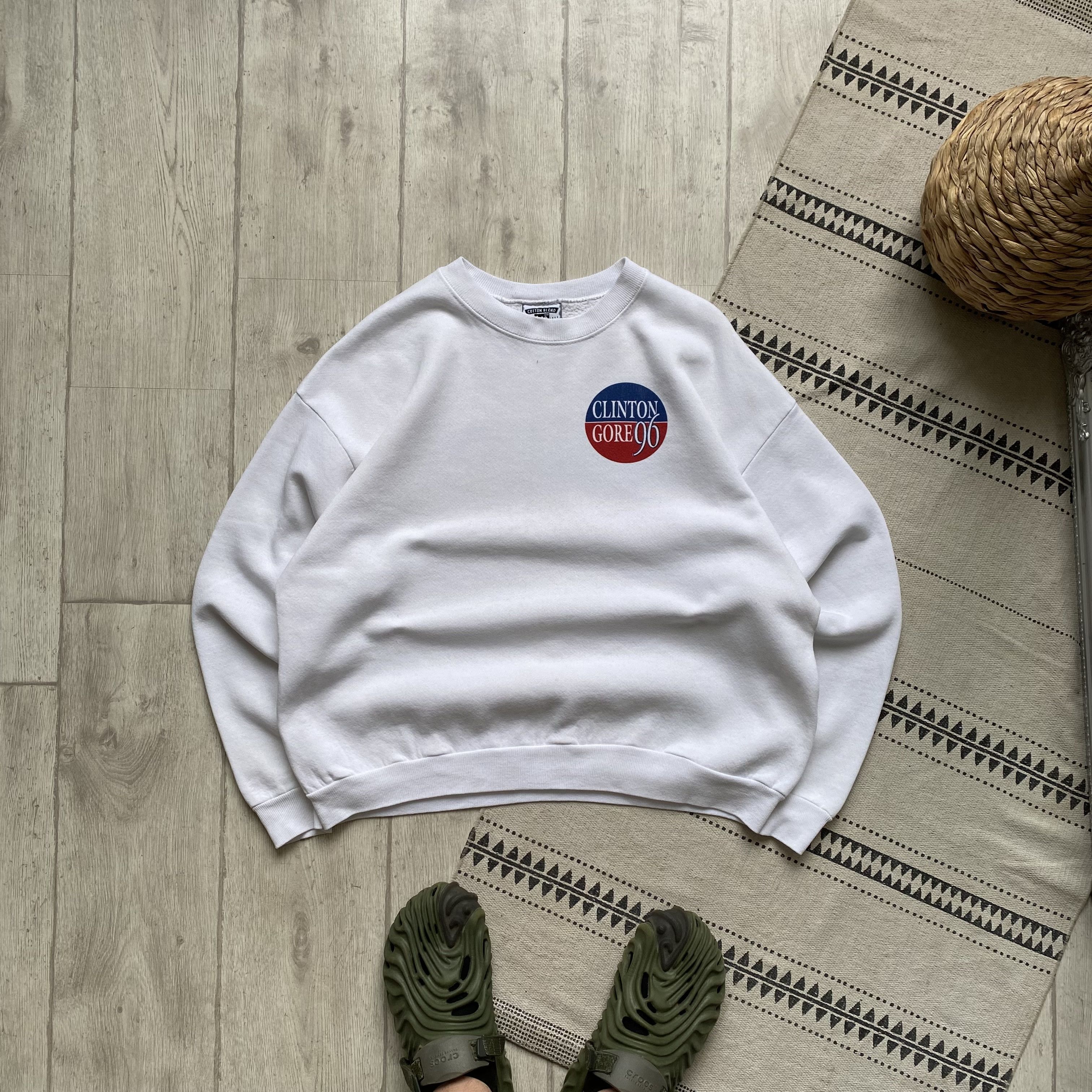 Lee 🗽Vintage 96 Lee Clinton Gore Boxy Sweatshirt USA President Size US M / EU 48-50 / 2 - 2 Thumbnail