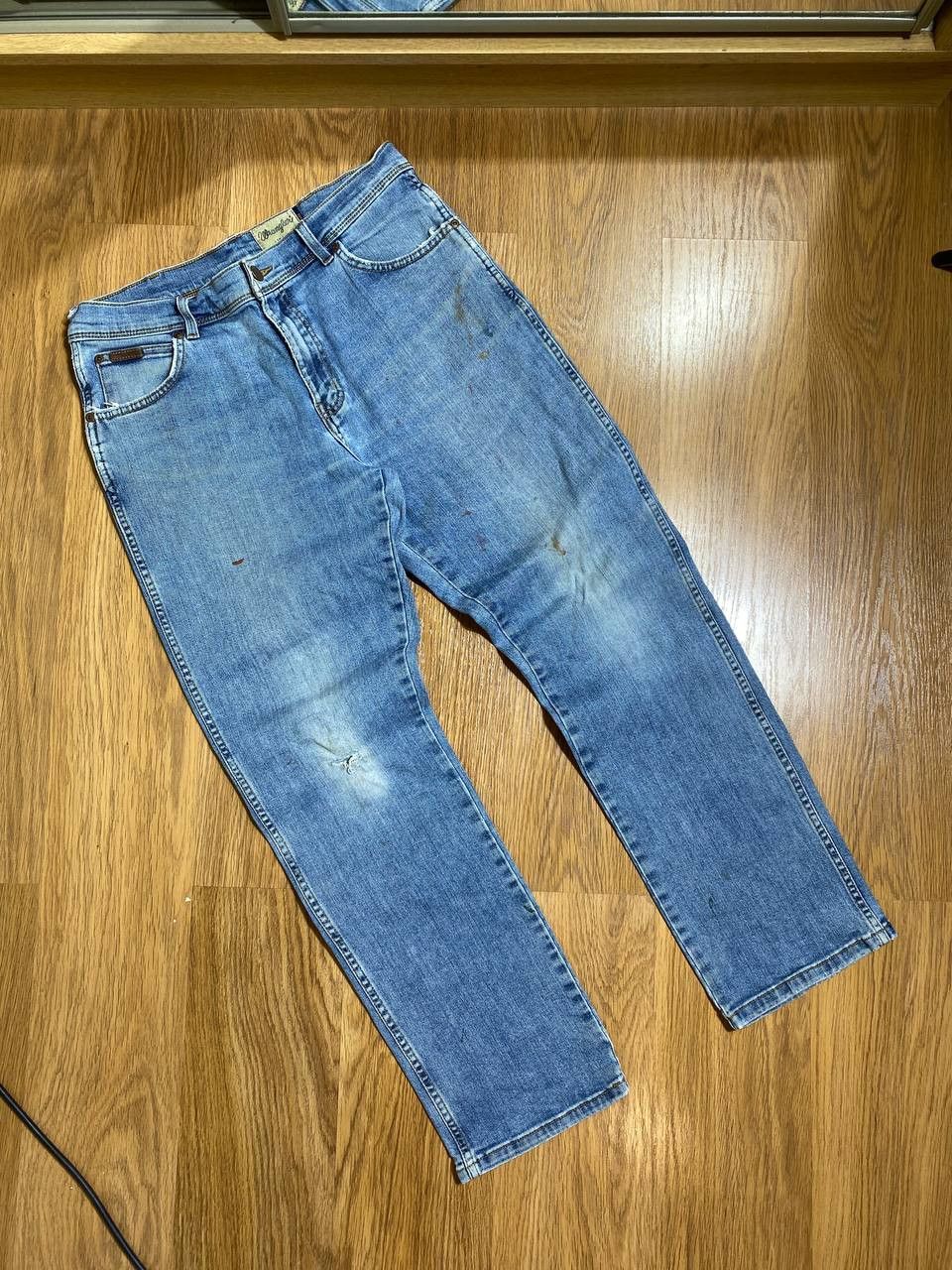 Wrangler VINTAGE FADED WRANGLER BLUE DENIM SKATER JEANS 34x30 Size US 34 / EU 50 - 16 Thumbnail