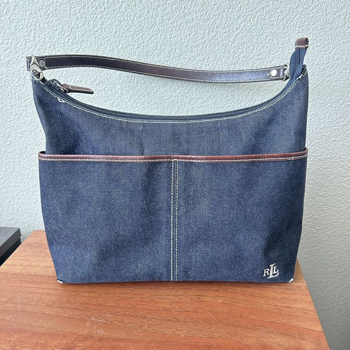 Lauren Ralph Lauren Vintage Lauren by Ralph Lauren Denim Shoulder Purse Size ONE SIZE - 1 Thumbnail