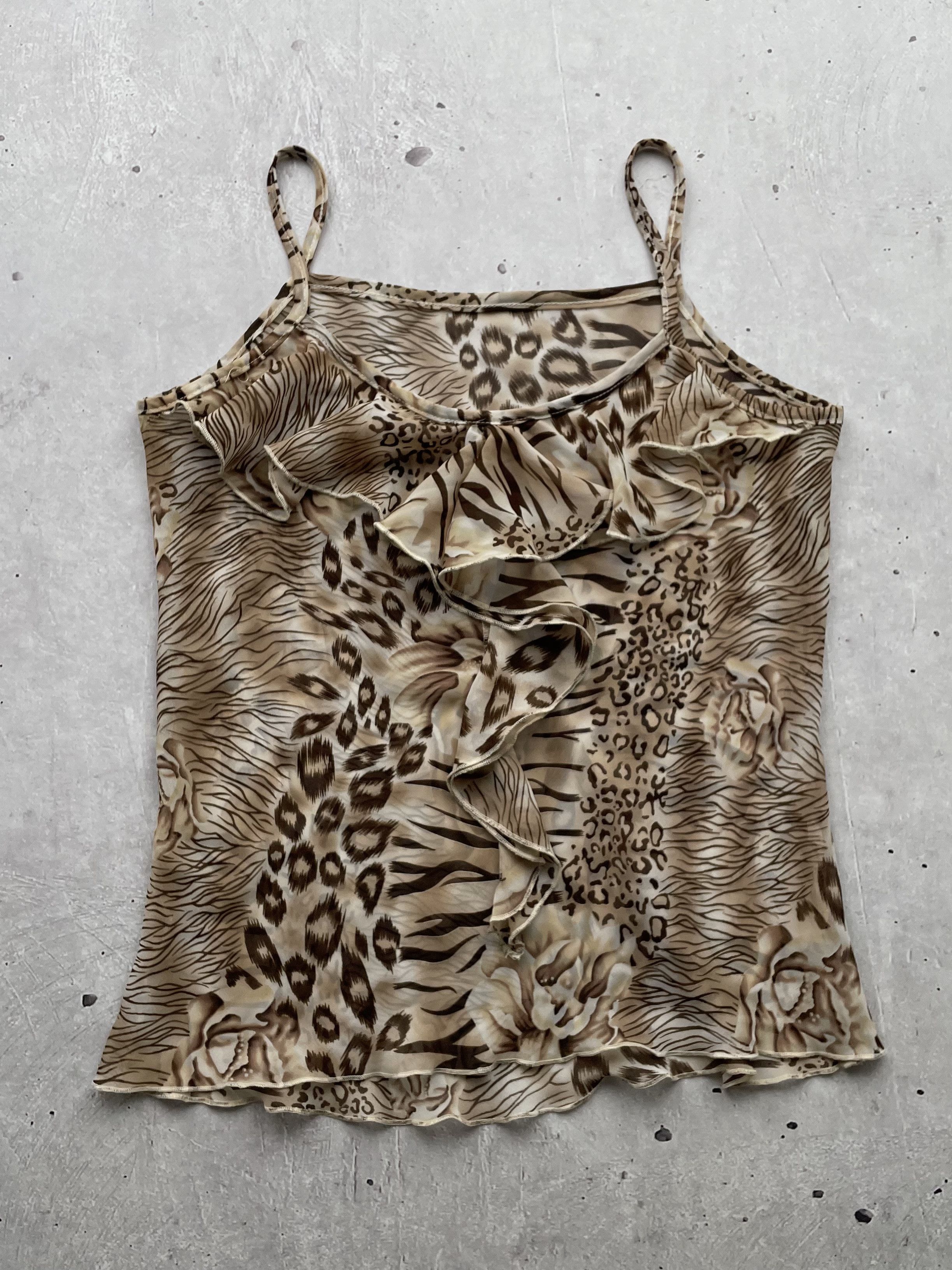 Japanese Brand × Vintage Vintage Mesh Tiger Top Size S / US 4 / IT 40 - 1 Thumbnail