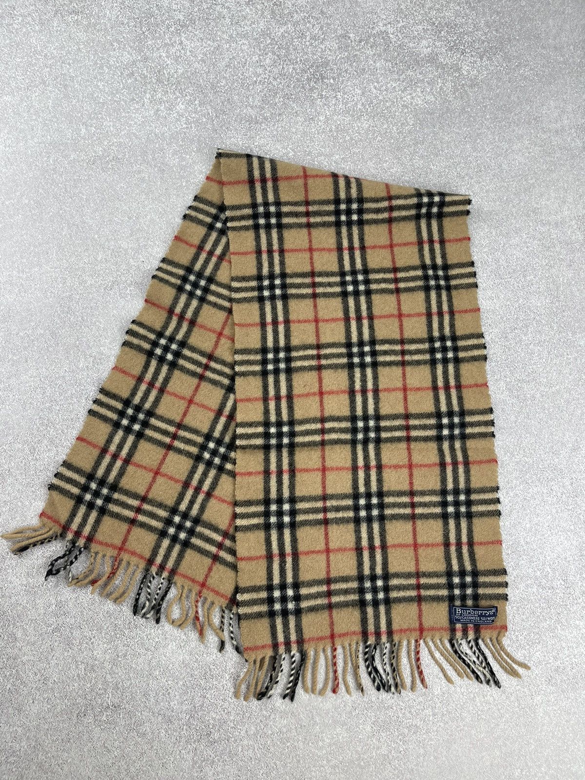 Burberry × Vintage Vintage Burberry Cashmere/Wool Scarf Muffler Novachek OS Size ONE SIZE - 5 Thumbnail