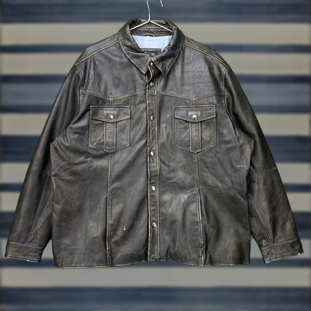 Scully VINTAGE Scully Jacket Mens 2XL Leather Black Western Biker 1032 Cowboys Yellowstone Y2K Jacket Size US XXL / EU 58 / 5 - 1 Thumbnail