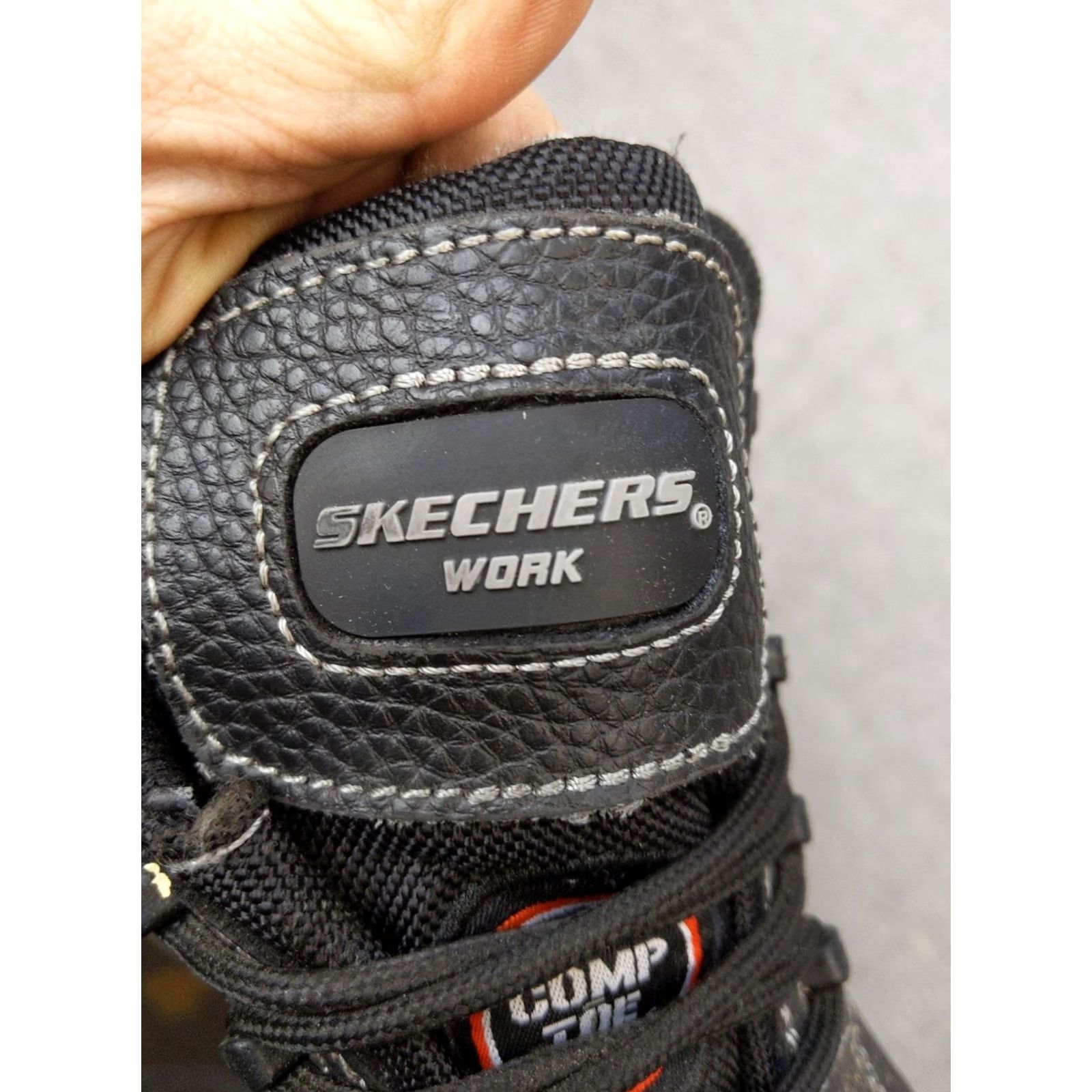SKECHERS Skechers Work Boots Mens 10 Black Leather Composite Toe Slip Resistant 77144 Casual/Workwear Combat Boot Size US 10 / EU 43 - 5 Thumbnail