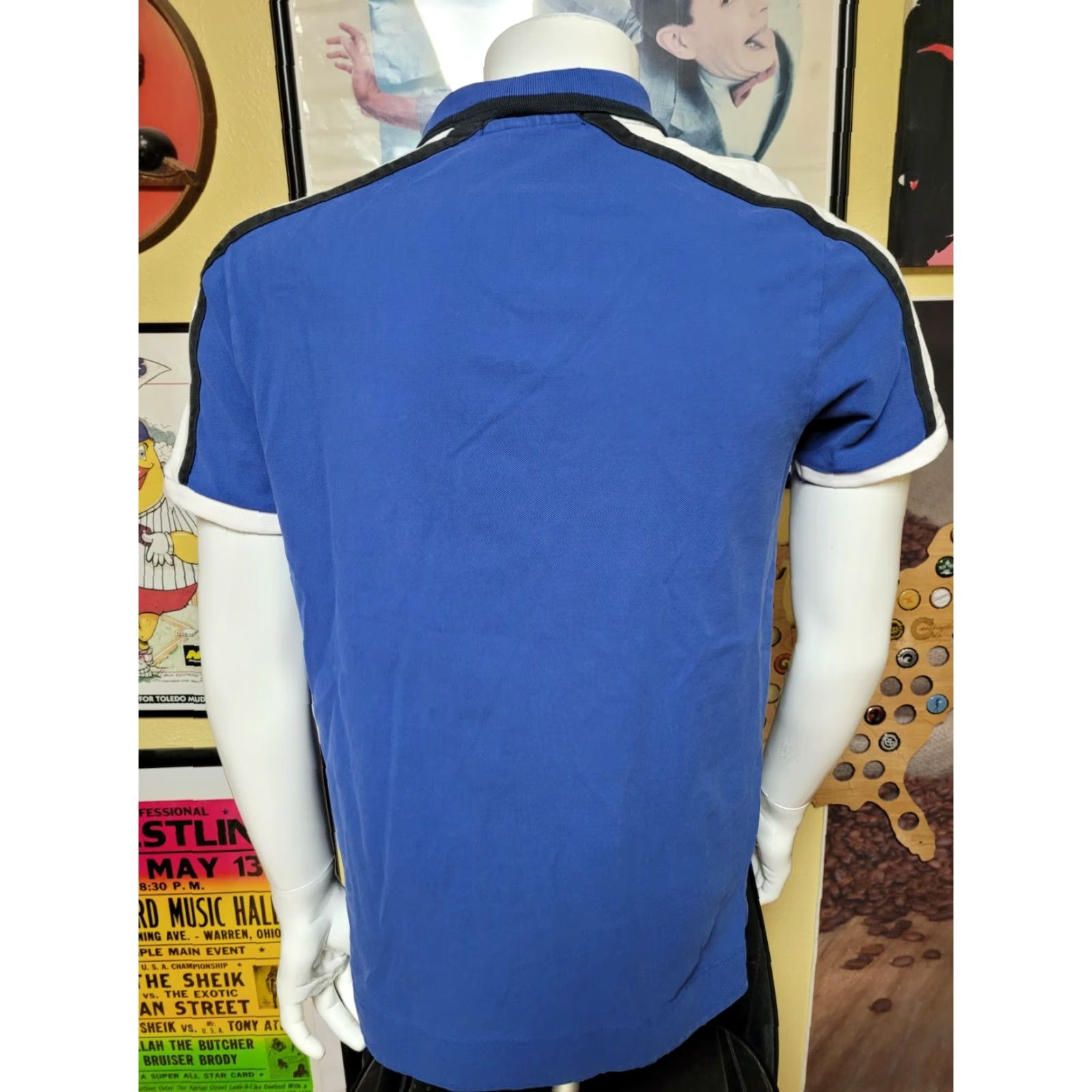 Vintage VTG US Polo Assn. New York City Polo Shirt Polo Medium BLUE Short Sleeve 100% Cotton Men M Fire 90s 00s Size US M / EU 48-50 / 2 - 5 Thumbnail