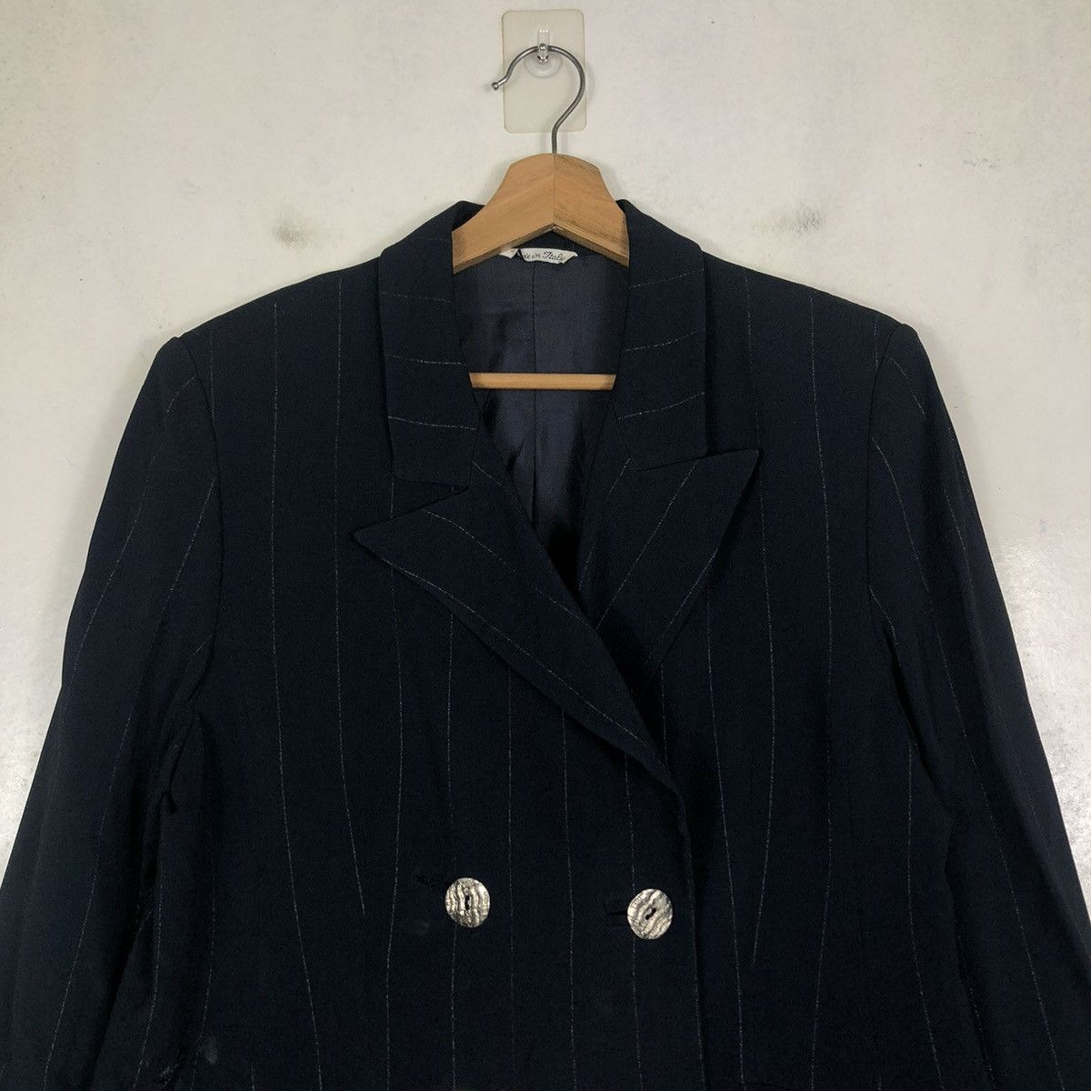 Vintage 📌VINTAGE CASUAL COATS JACKET STRIPED MARINA RINALDI ITALY Size US M / EU 48-50 / 2 - 5 Thumbnail