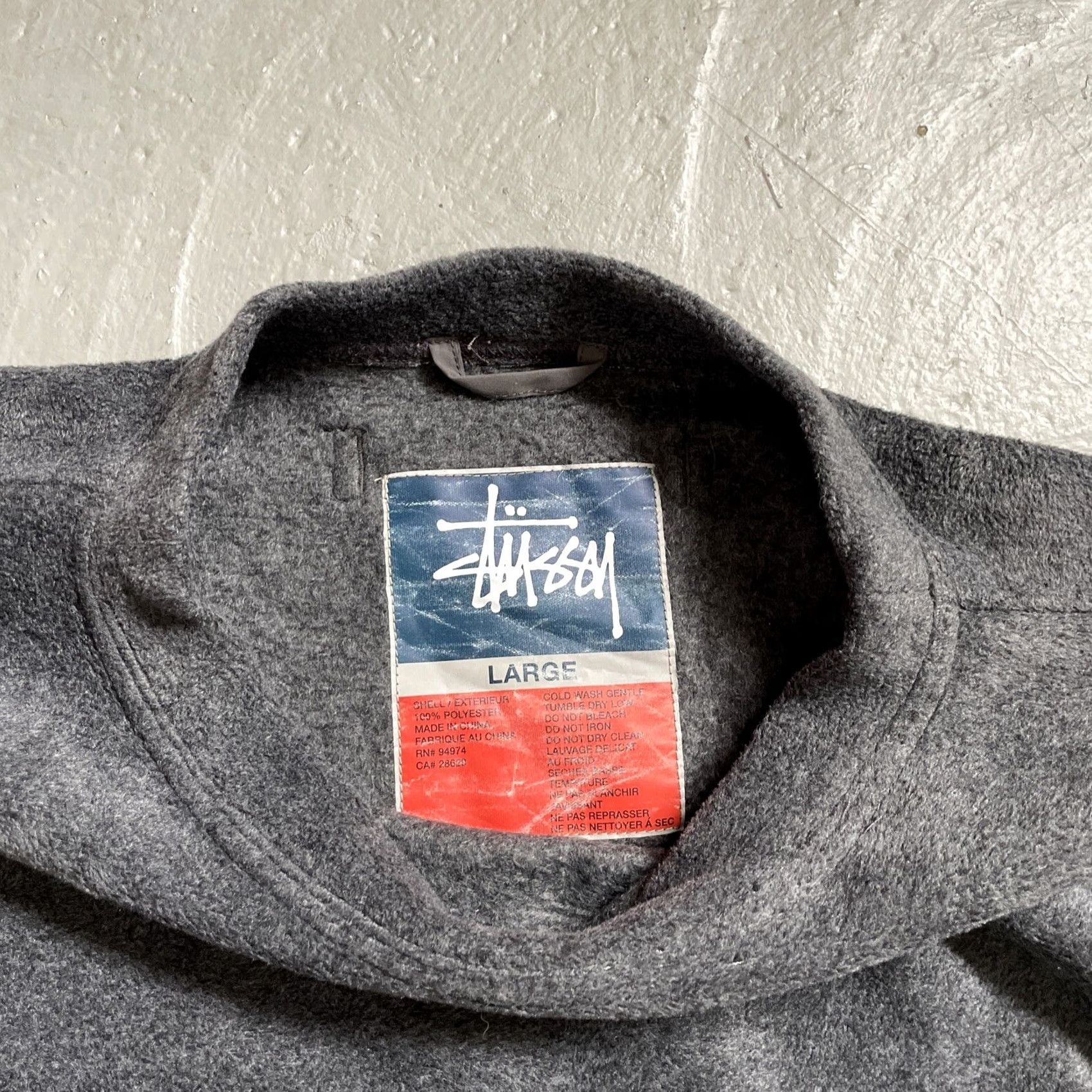 Vintage VINTAGE Stussy Fleece Pullover Crewneck Sweatshirt L Gray 1990s-2000s Skateboarding Hip Hop USA 90s Streetwear Mens Womens Size US L / EU 52-54 / 3 - 7 Thumbnail