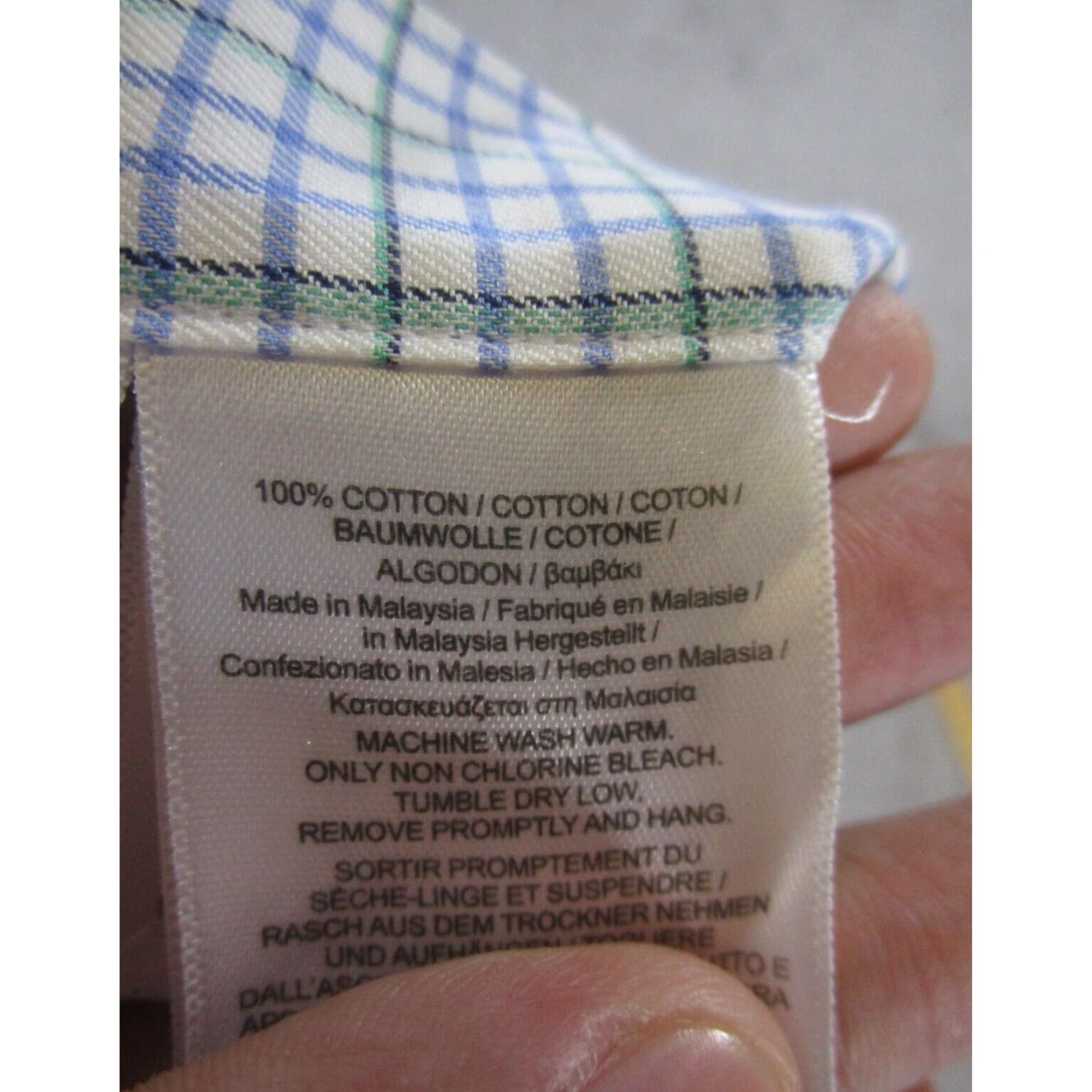 Brooks Brothers Brooks Brothers Mens Medium White Plaid Cotton Shirt Size US M / EU 48-50 / 2 - 8 Thumbnail