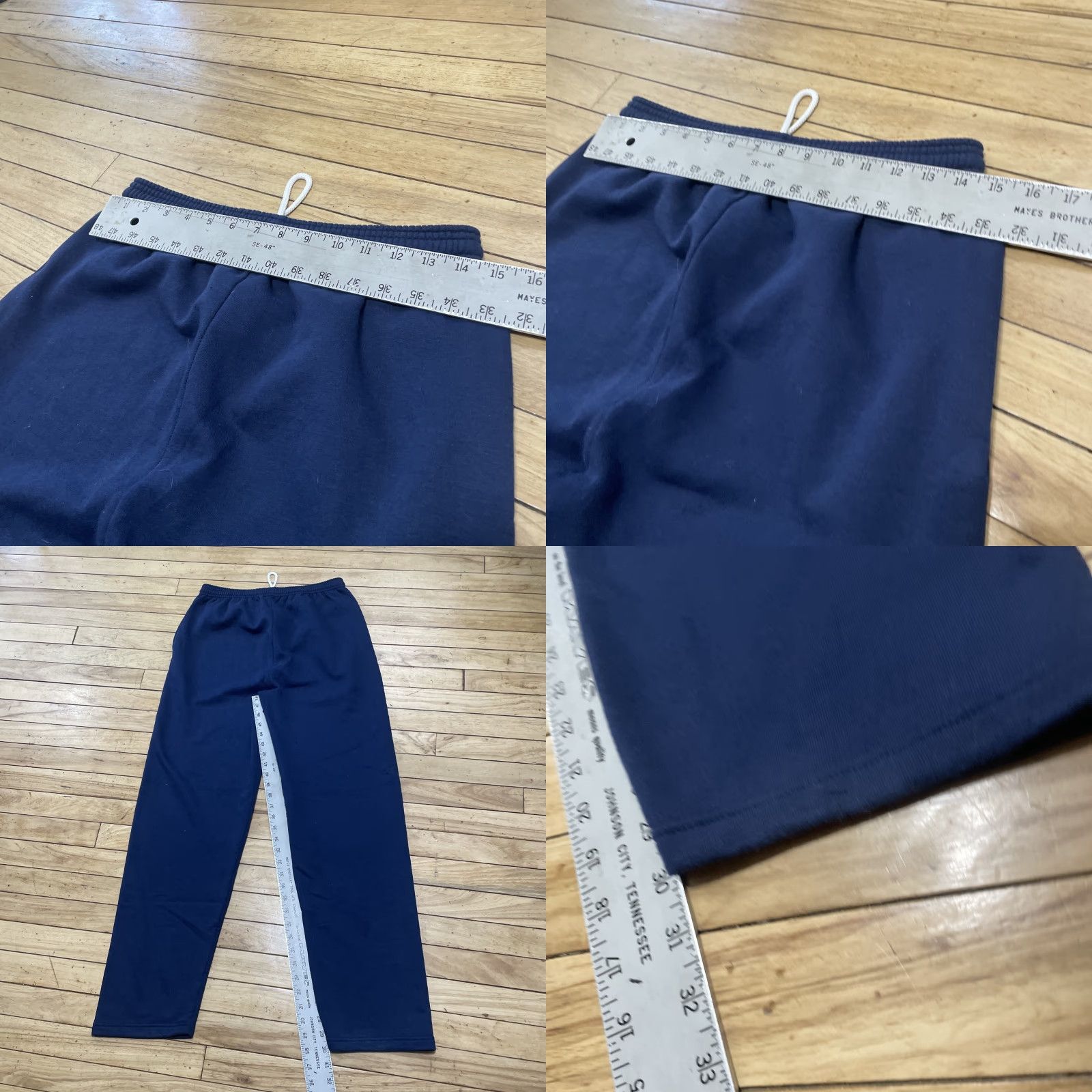 Hanes VINTAGE Hanes Sweatpants Men L Blue Joggers 90s Sports Casual Comfort Size US 33 - 8 Thumbnail