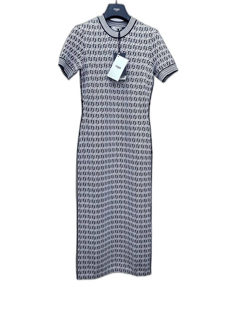 Fendi Knitted Jacquard Dress