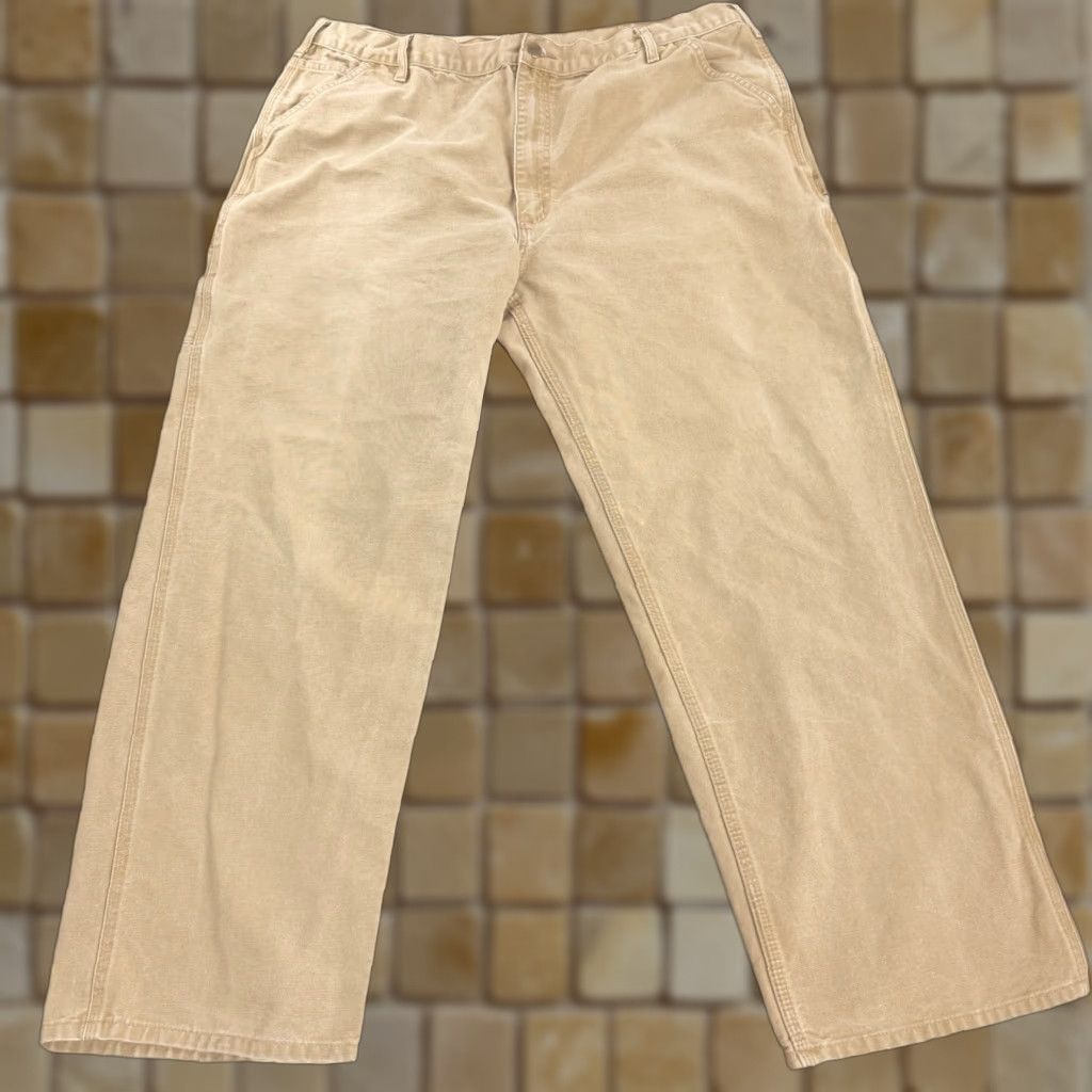 Carhartt VINTAGE Carhartt Pants Carpenter Regular Canvas Brown 42x32 Mens Inseam 32 Brown Mens Size US 42 / EU 58 - 1 Thumbnail