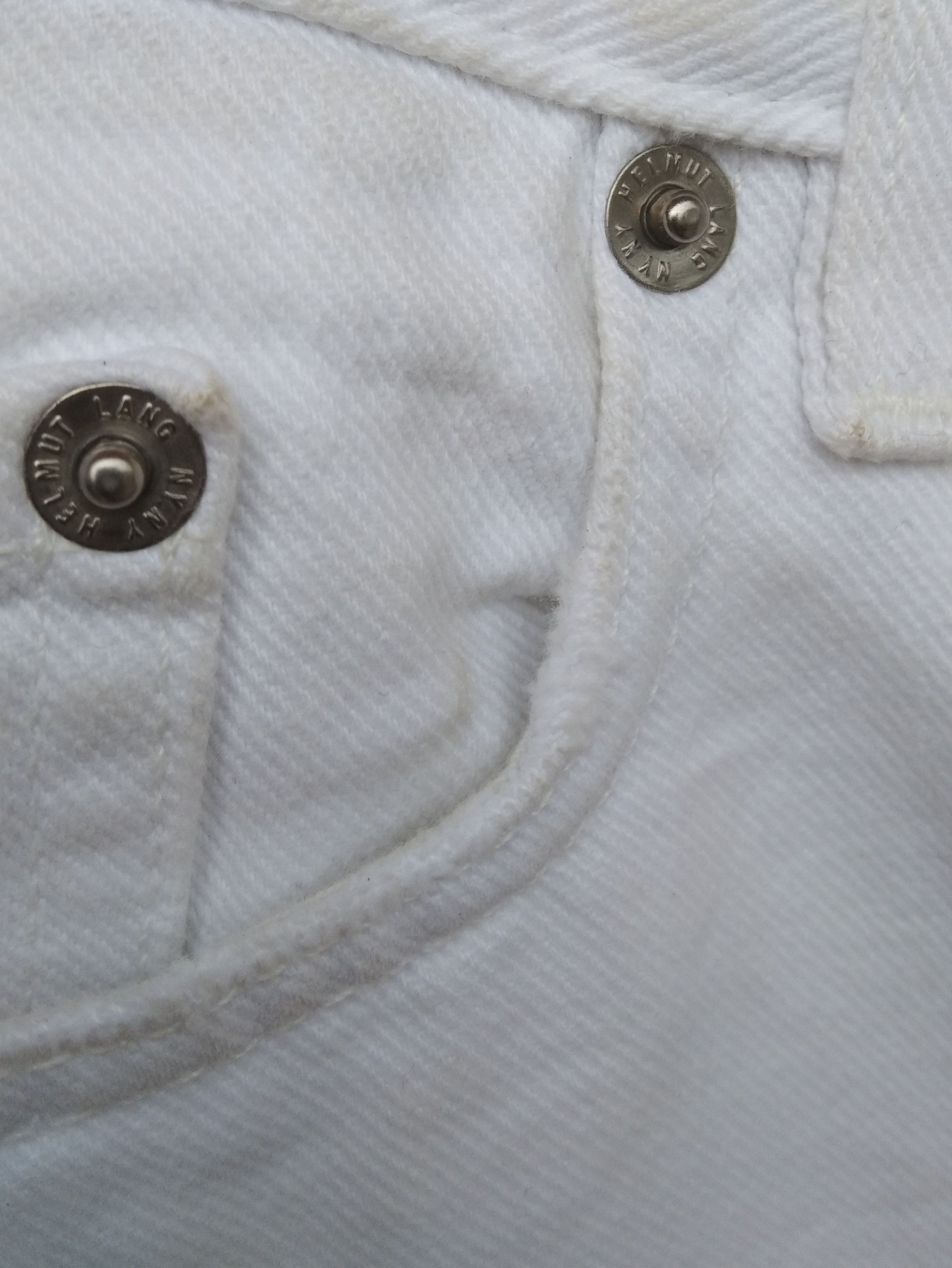 Helmut Lang Helmut lang disstressed white straight denim Size US 29 - 6 Thumbnail