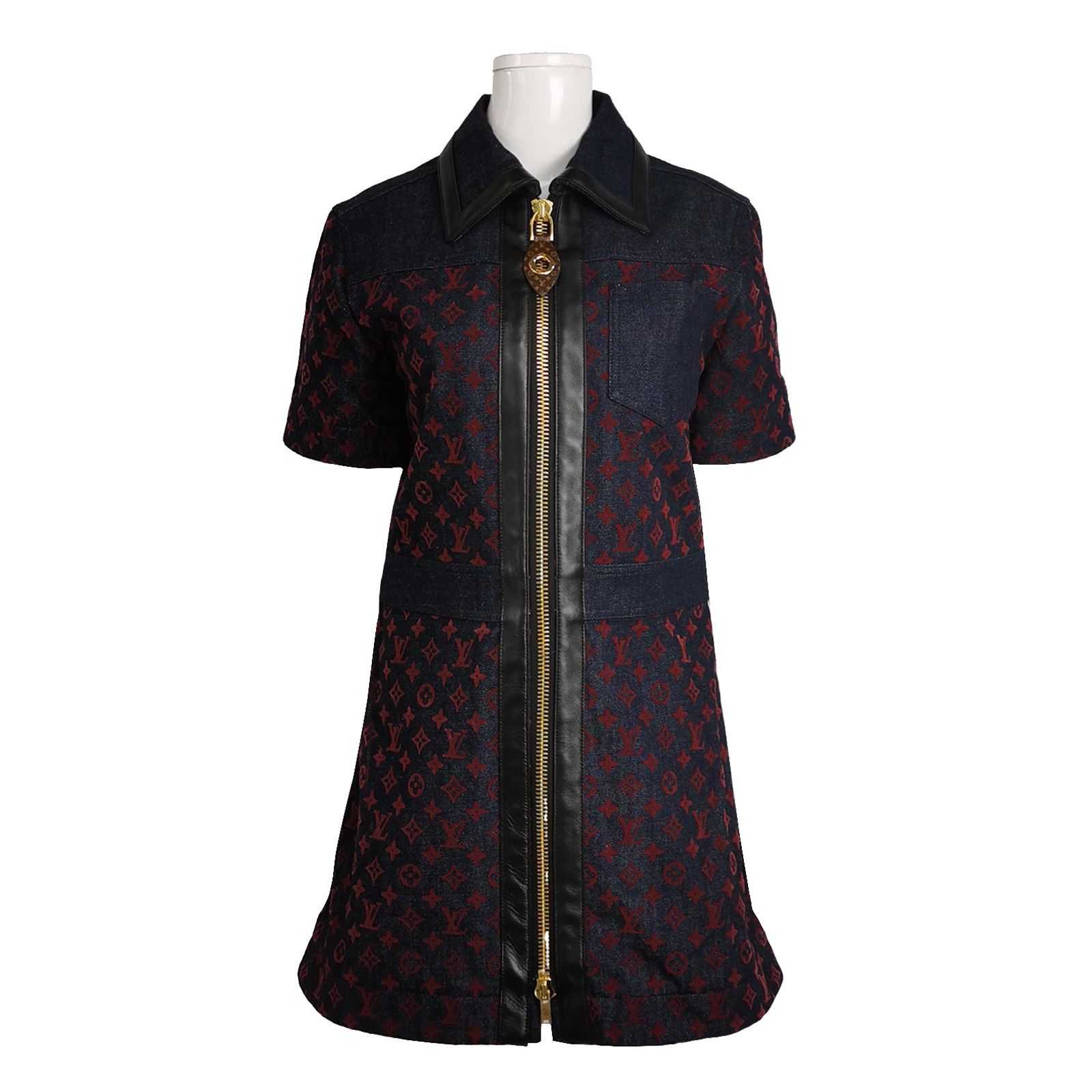 Louis Vuitton Louis Vuitton Monogram Denim Zip-Up Dress Size 38 | Grailed