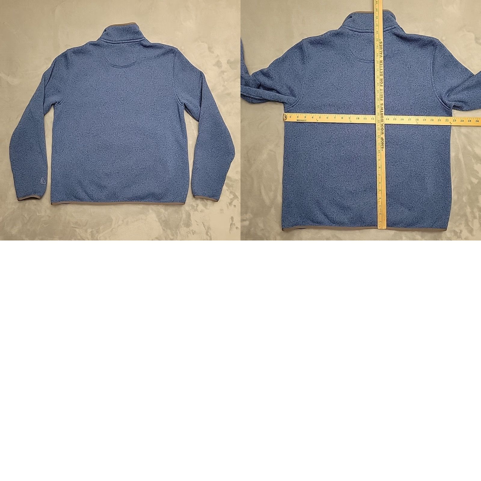 Vintage LL Bean Sweater Mens Large Blue Fleece Casual Knit 1/4 Snap T Pullover Size US L / EU 52-54 / 3 - 8 Thumbnail