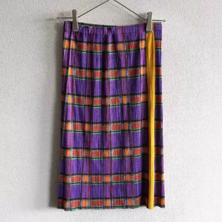 Issey Miyake issey miyake size:2 Plaid pleated skirt Size 31" - 1 Thumbnail