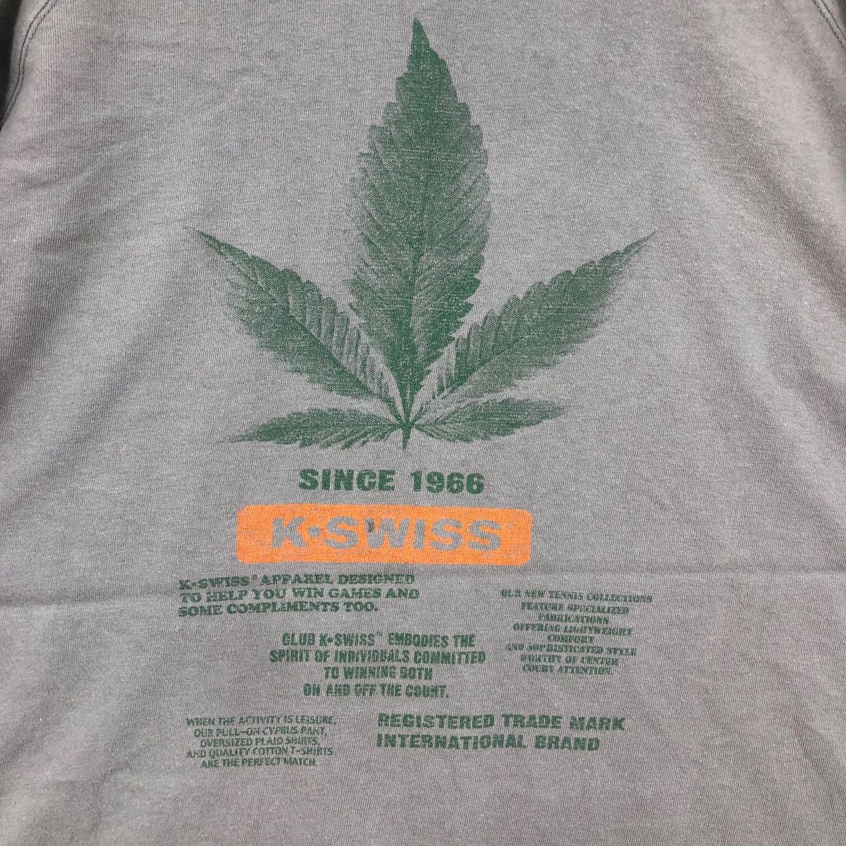 Vintage Vintage 90s K-SWISS Marijuana Tee Shirt Big Logo Size US XXL / EU 58 / 5 - 5 Thumbnail