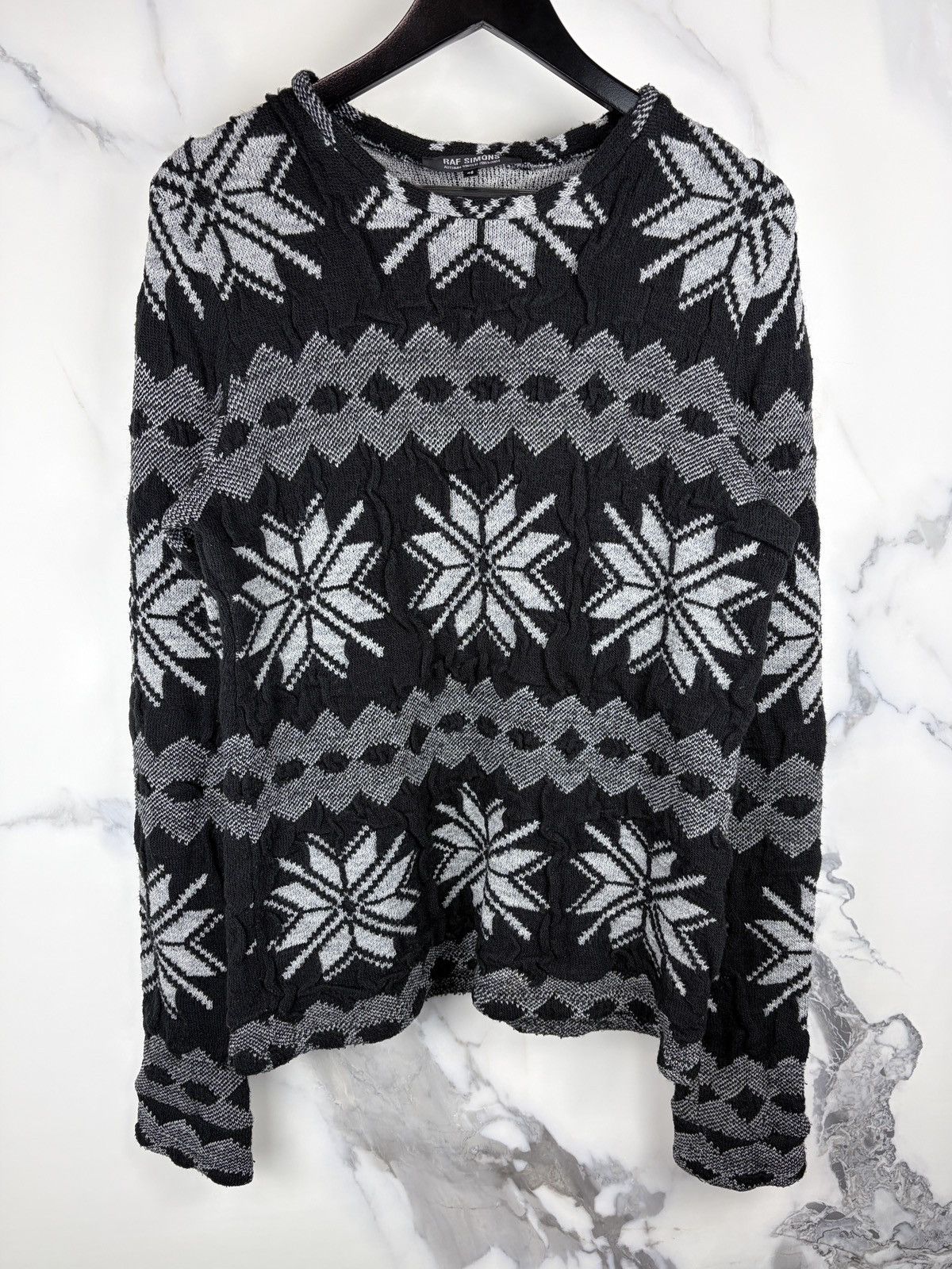 Raf Simons AW03 Raf Simons Closer Nordic Snowflake Winter Knit Sweater Size US S / EU 44-46 / 1 - 1 Thumbnail