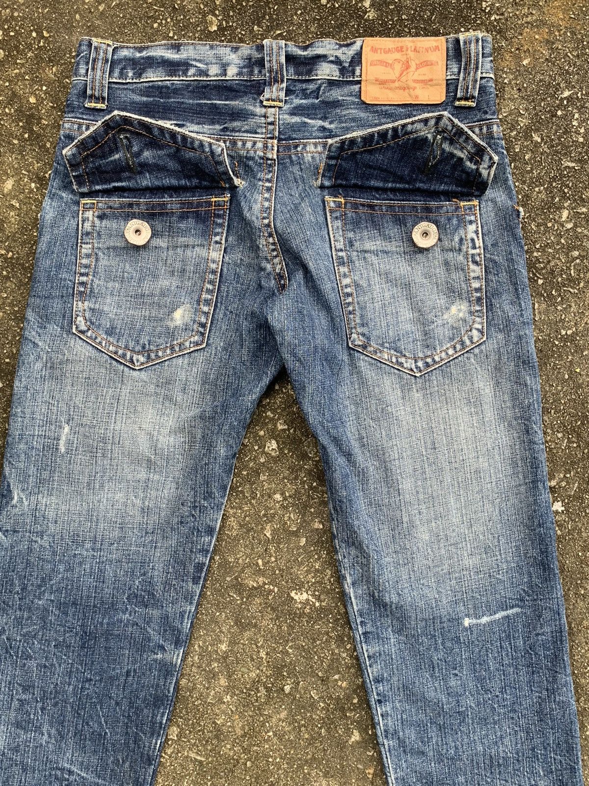 If Six Was Nine × Japanese Brand Distressed Antgauge Platinum Embroidered Pocket Denim Pants Size US 30 / EU 46 - 18 Thumbnail