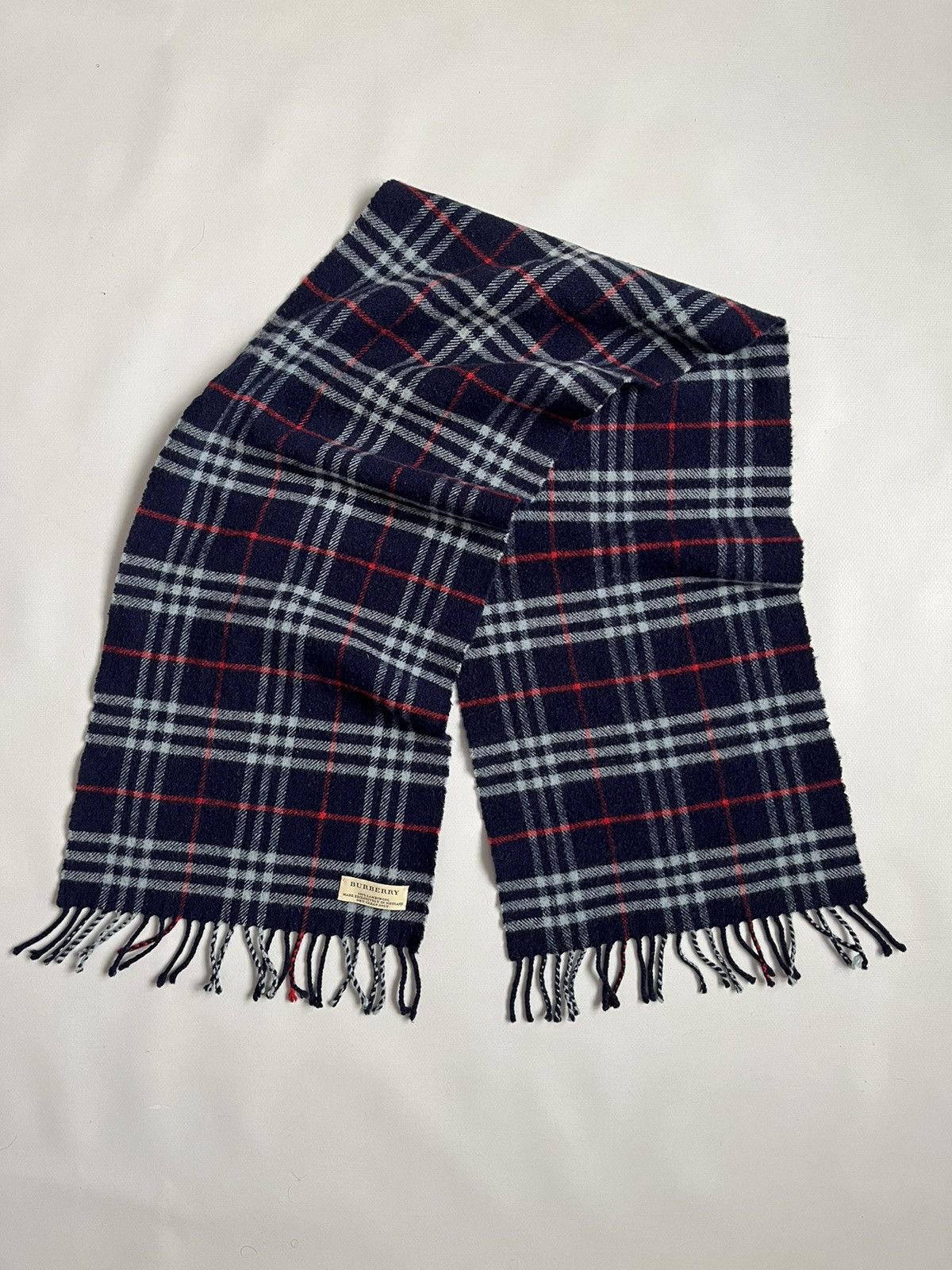 Burberry Burberry London Blue Checkered Plaid Lambswool Scarf Scarve Size ONE SIZE - 2 Thumbnail