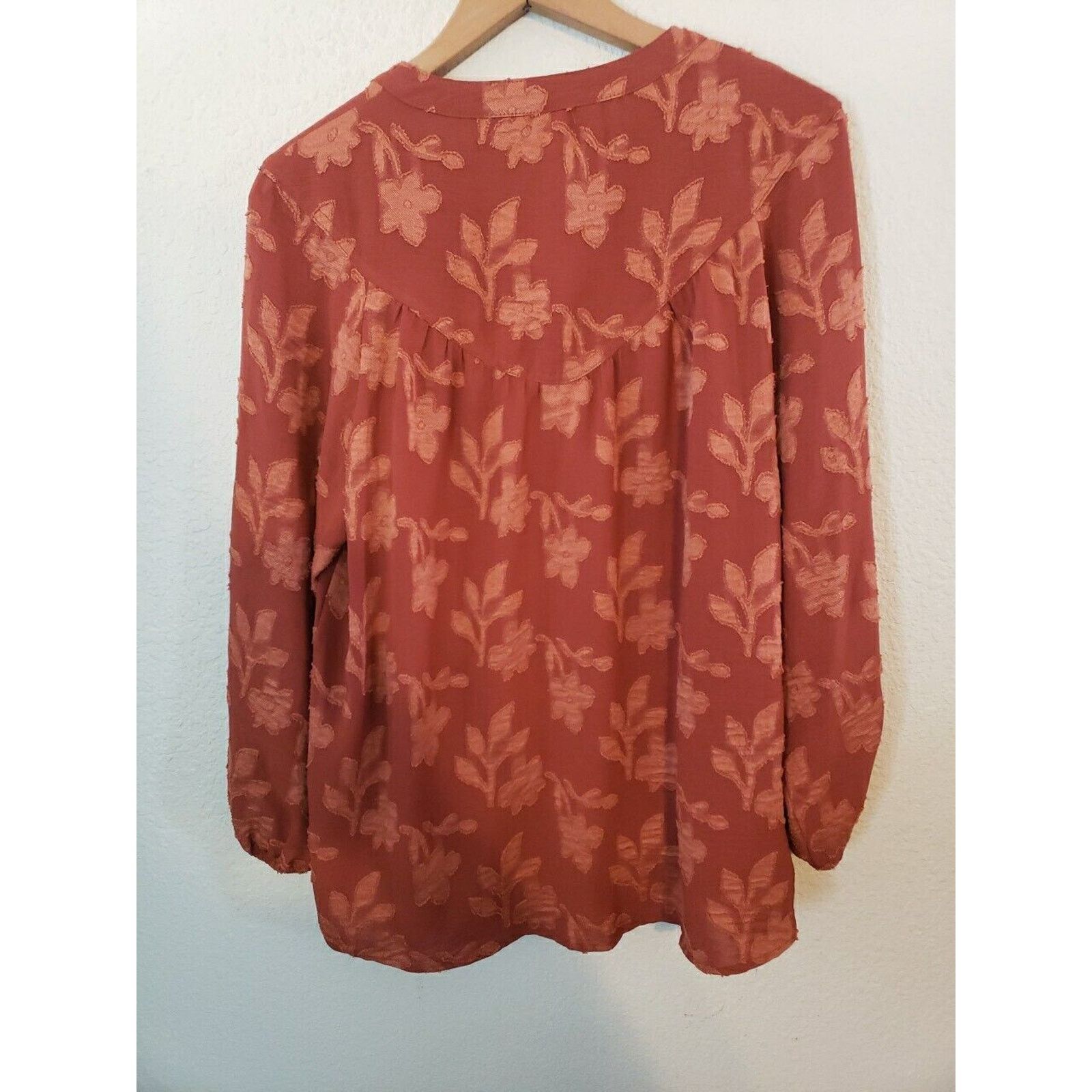 Other The Pioneer Woman Orange Floral Blouse SMALL L/S Button Top Size S / US 4 / IT 40 - 9 Thumbnail