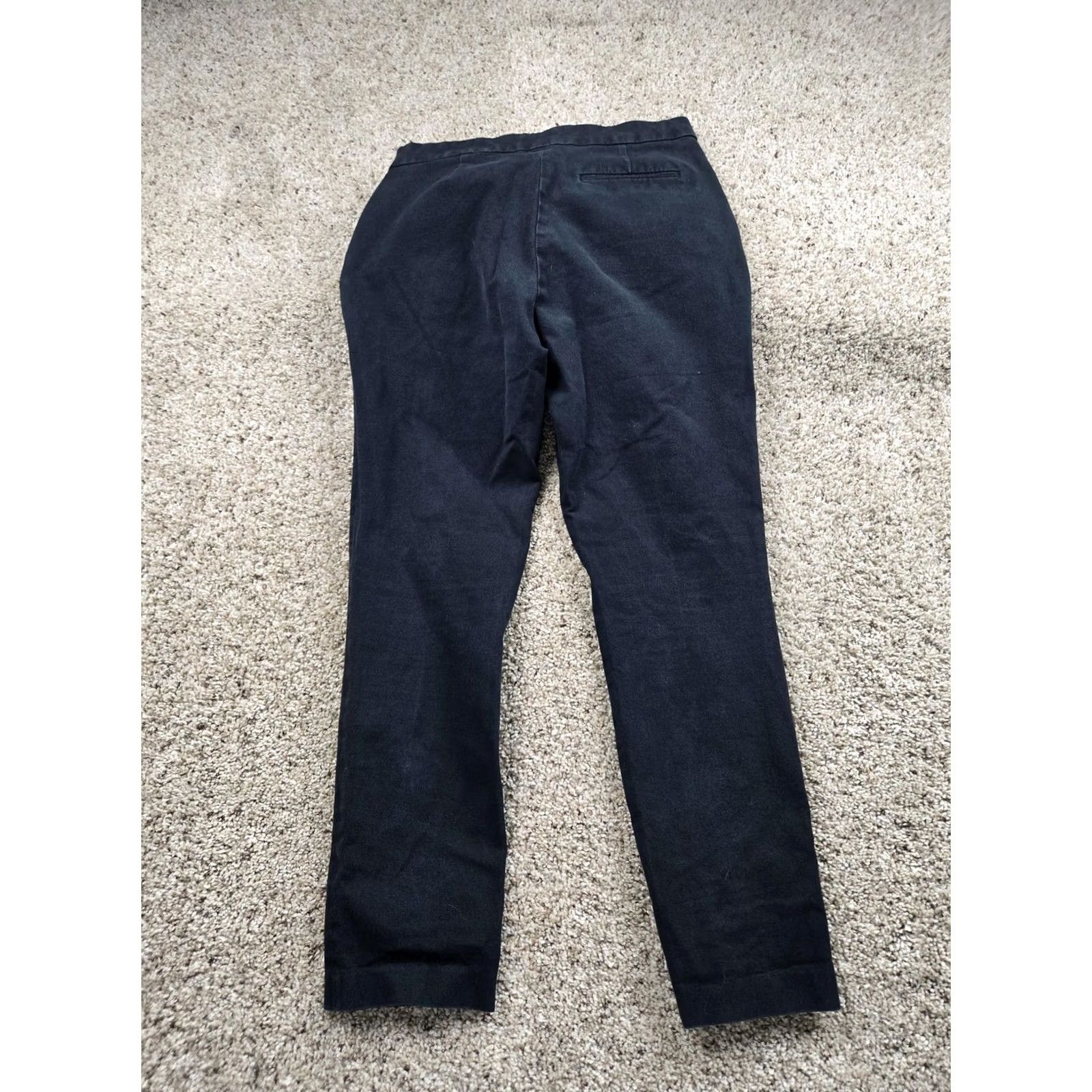 Vintage Sezane Pants Womens 40 Black Slim Fit Side Zip Trousers Ankle Crop High Rise Twill Classic Pockets City Womens Black 40 Slim Tapered Ankle Size 27" / US 4 / IT 40 - 6 Thumbnail