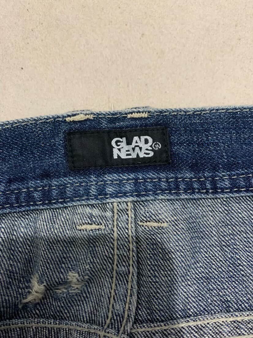 Kapital 2000’s Gladnews disstres denim jeans kapital/helmutlang Size US 31 - 6 Thumbnail