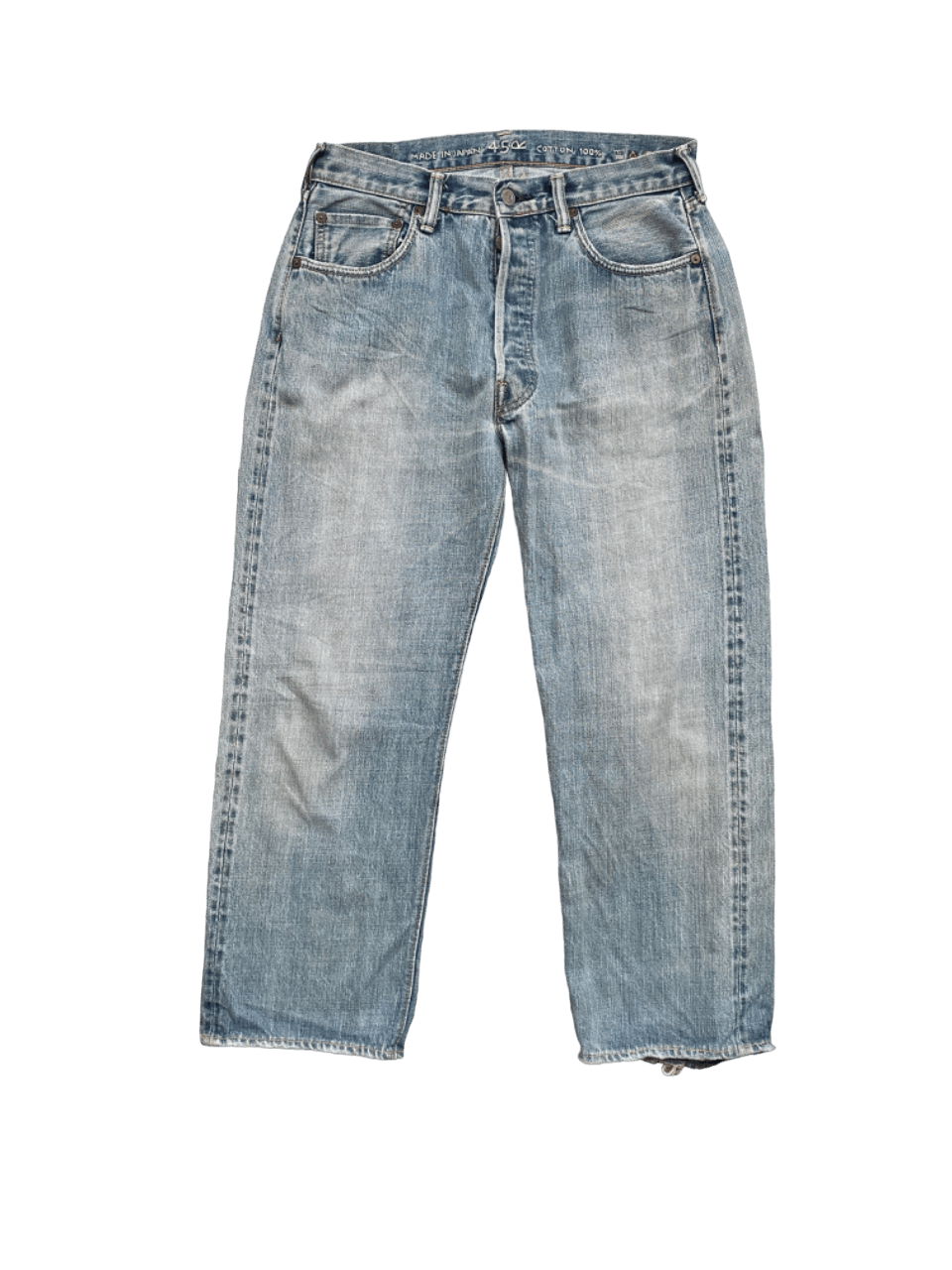 45rpm × If Six Was Nine Distressed Selvedge 45 Rpm Denim Jeans Size US 30 / EU 46 - 1 Thumbnail