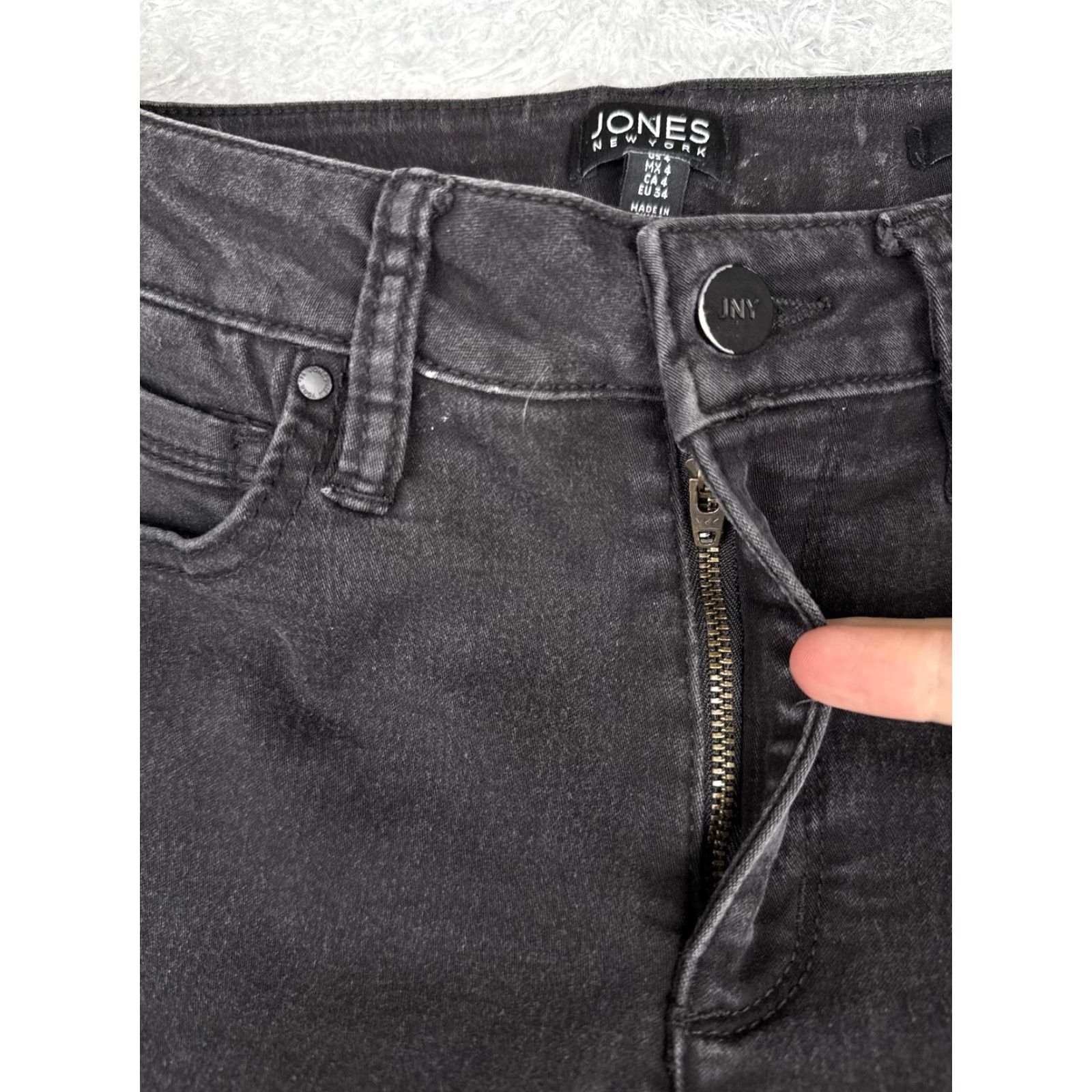 Jones New York Jones New York Jeans Womens 4 Black Lexington Straight Stretch Denim 5 Pocket Size 27" / US 4 / IT 40 - 5 Thumbnail