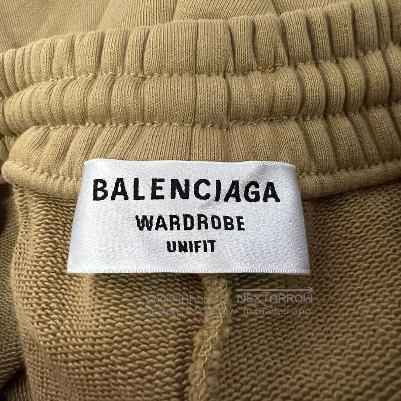 Balenciaga Balenciaga size XS Khaki Embroidered Logo Sweatpants Size US 27 - 3 Thumbnail