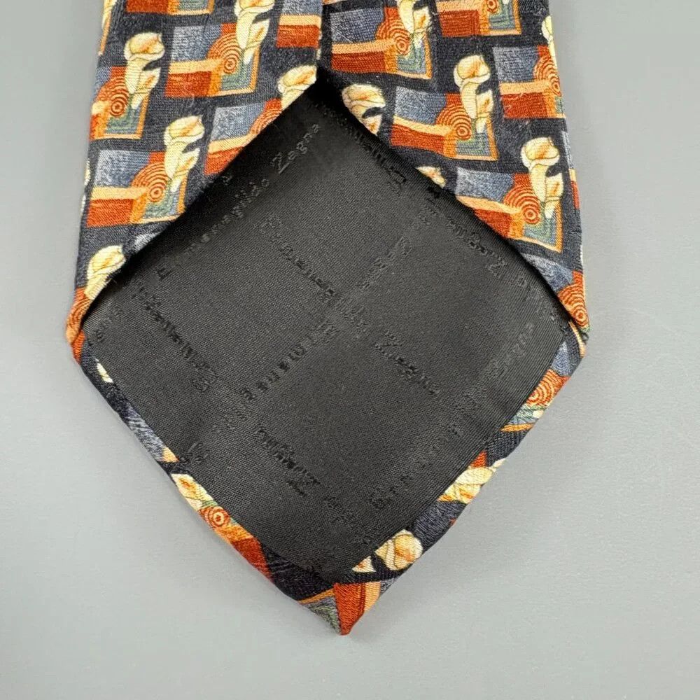 Ermenegildo Zegna Ermenegildo Zegna Exclusive Blue Floral Men's Long Tie Size ONE SIZE - 5 Thumbnail