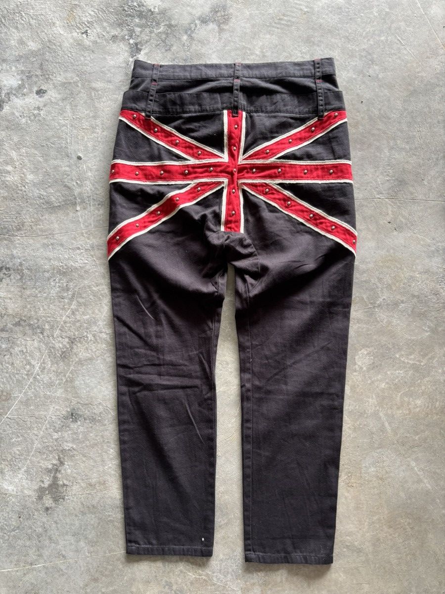 DOUBLE WAIST SICK CANDY STRIPPER PUNK UNION JACK EMBROIDERED