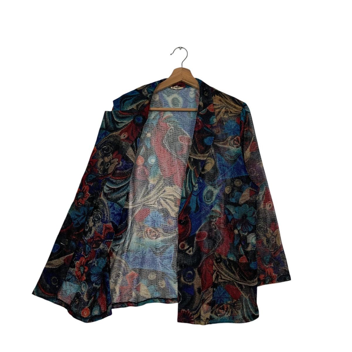 Japanese Brand Vintage 90’s SAGES Fullprint Casual Jacket Blazer #2620-C118 Size US M / EU 48-50 / 2 - 9 Thumbnail